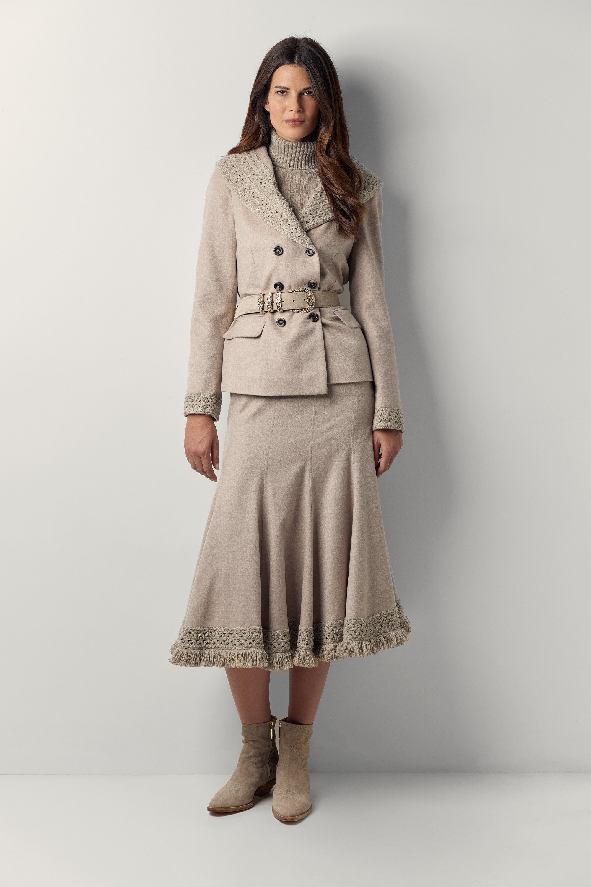 Veste à passementerie en cachemire piuma