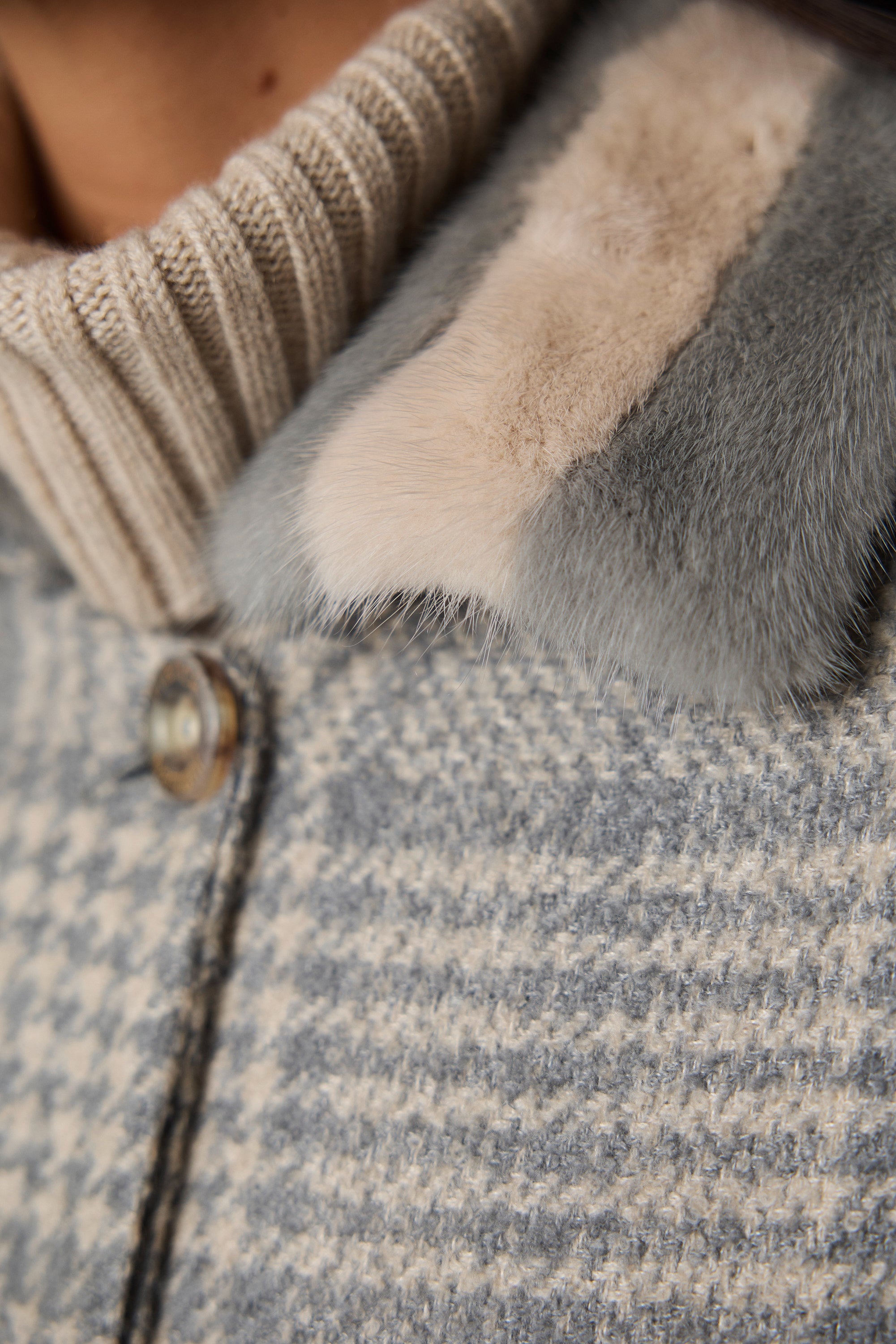 LONDON cashmere and silk bouclé coat