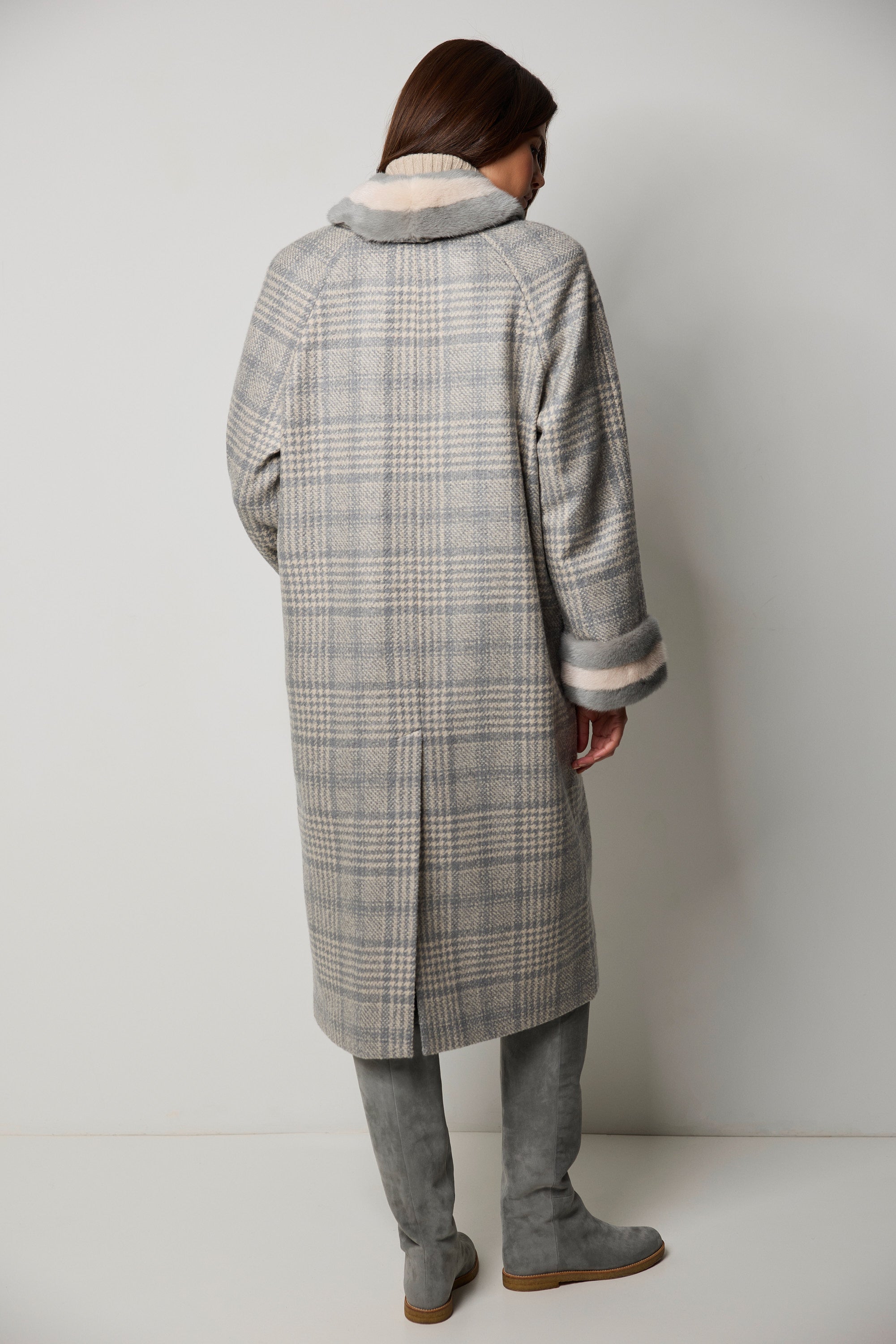 LONDON cashmere and silk bouclé coat
