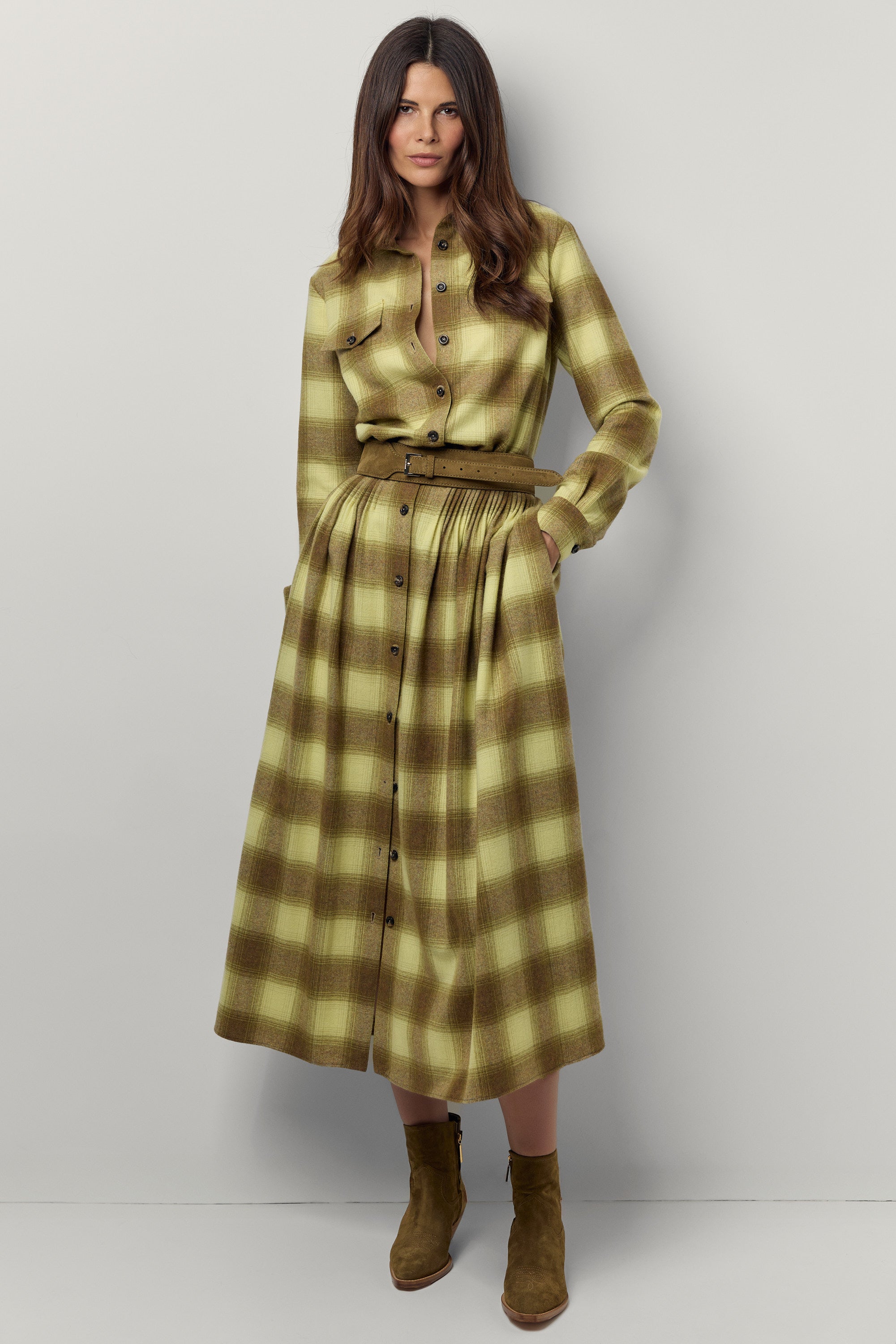 Jupe tartan en cachemire