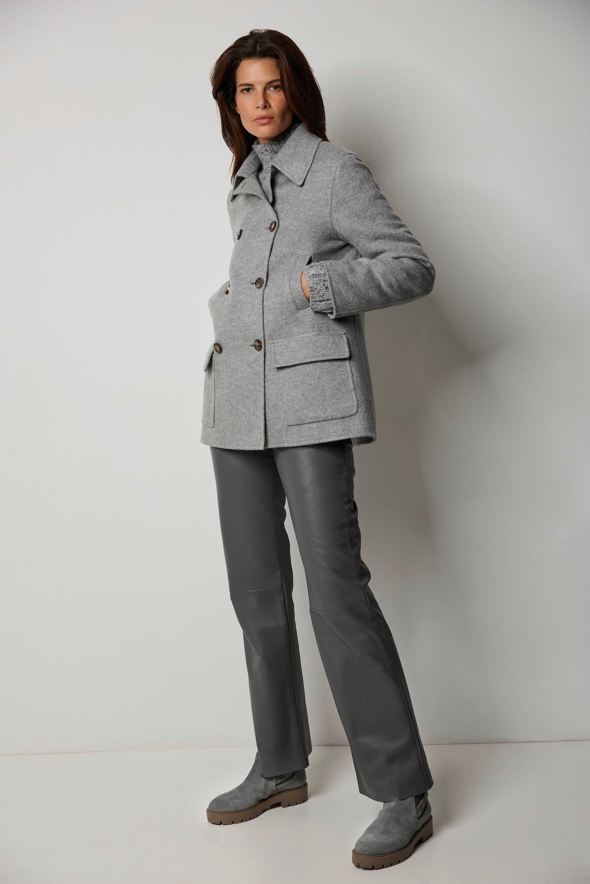 Nappa leather pants