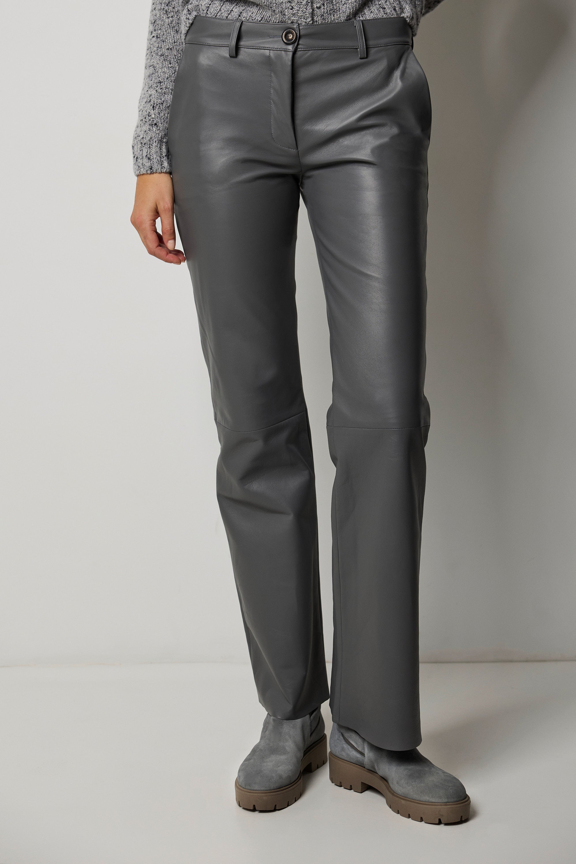 Nappa leather pants