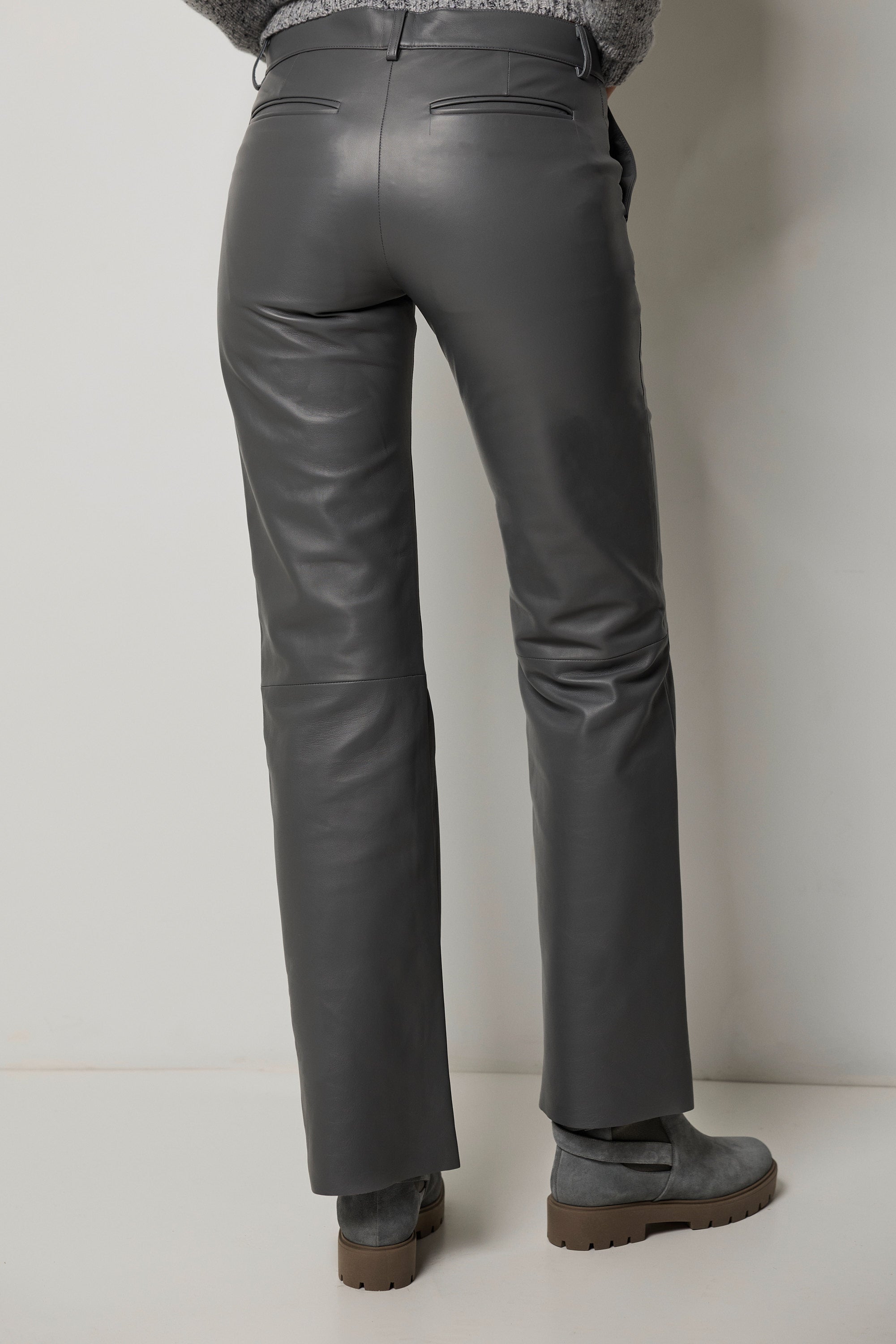 Nappa leather pants