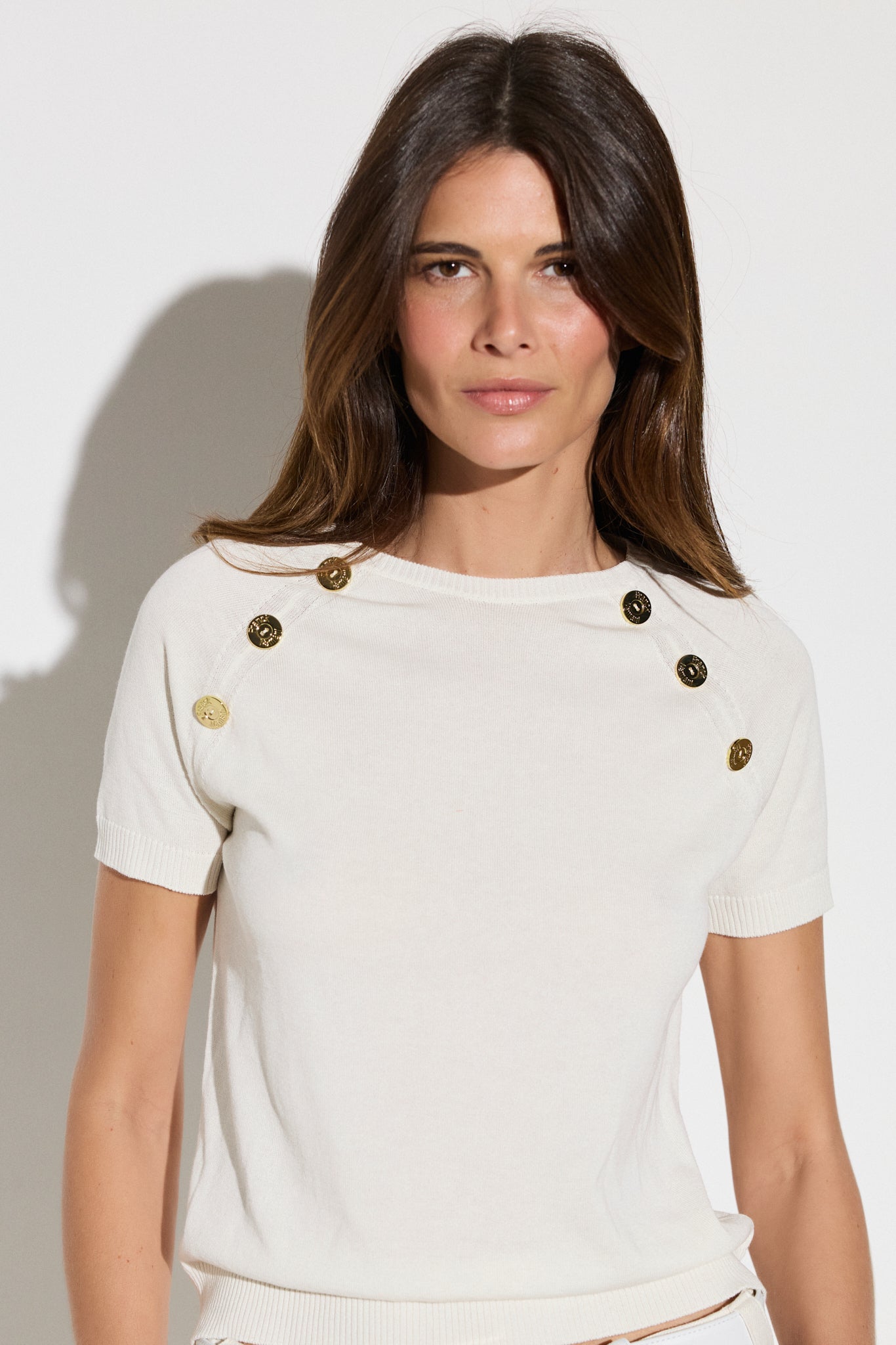 Top en coton et soie MARINA