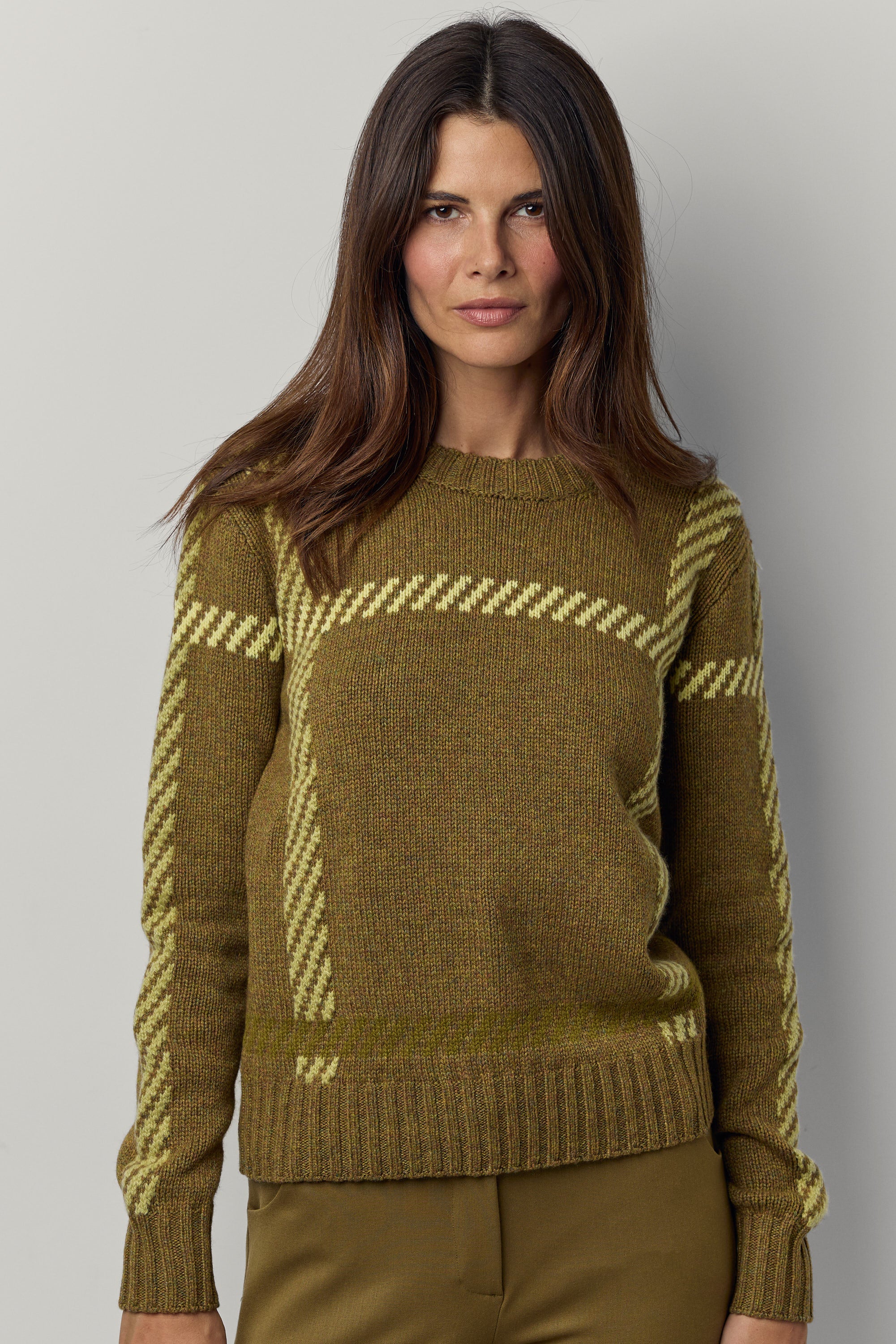 Pull Tartan en cachemire fleece