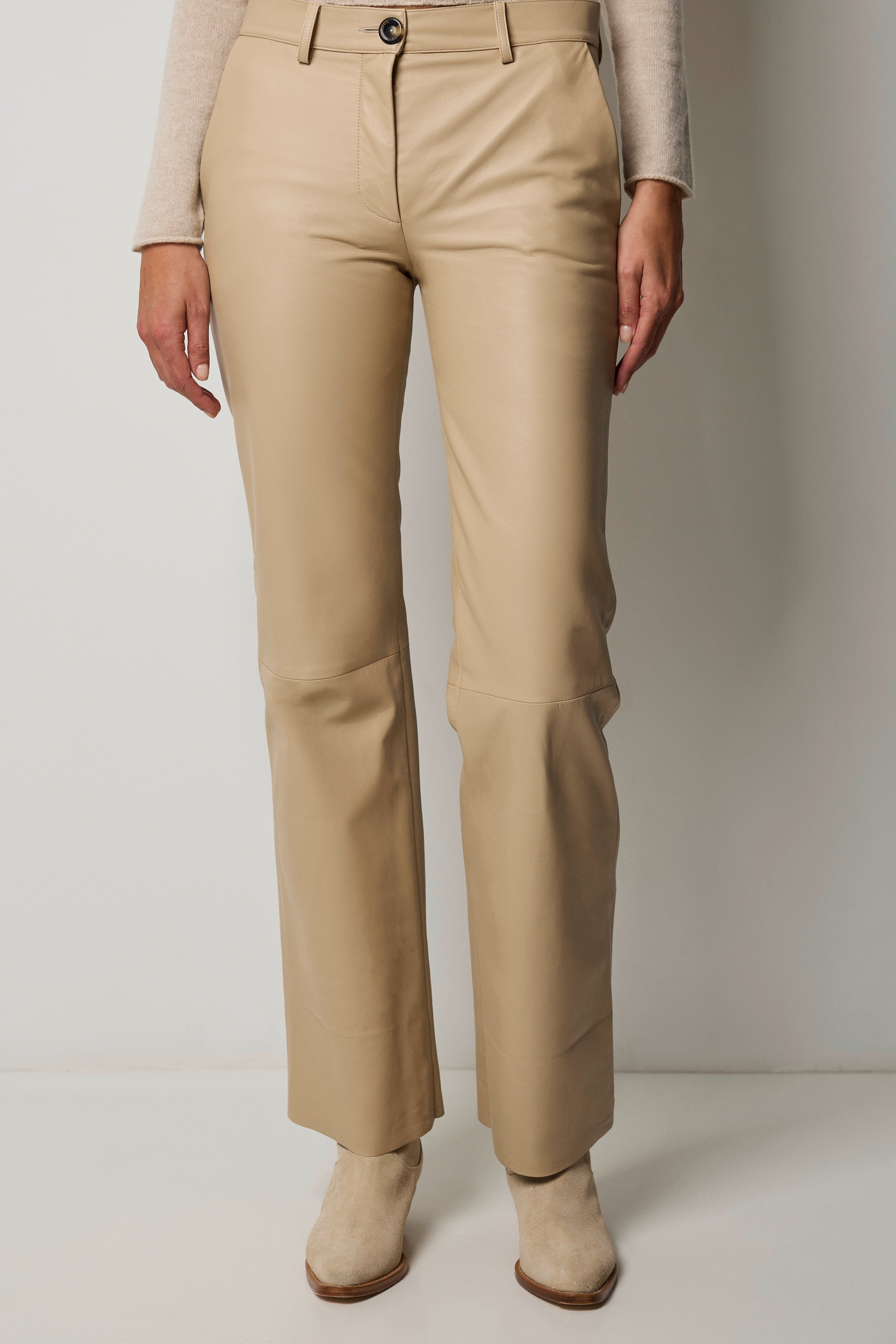 Nappa leather pants