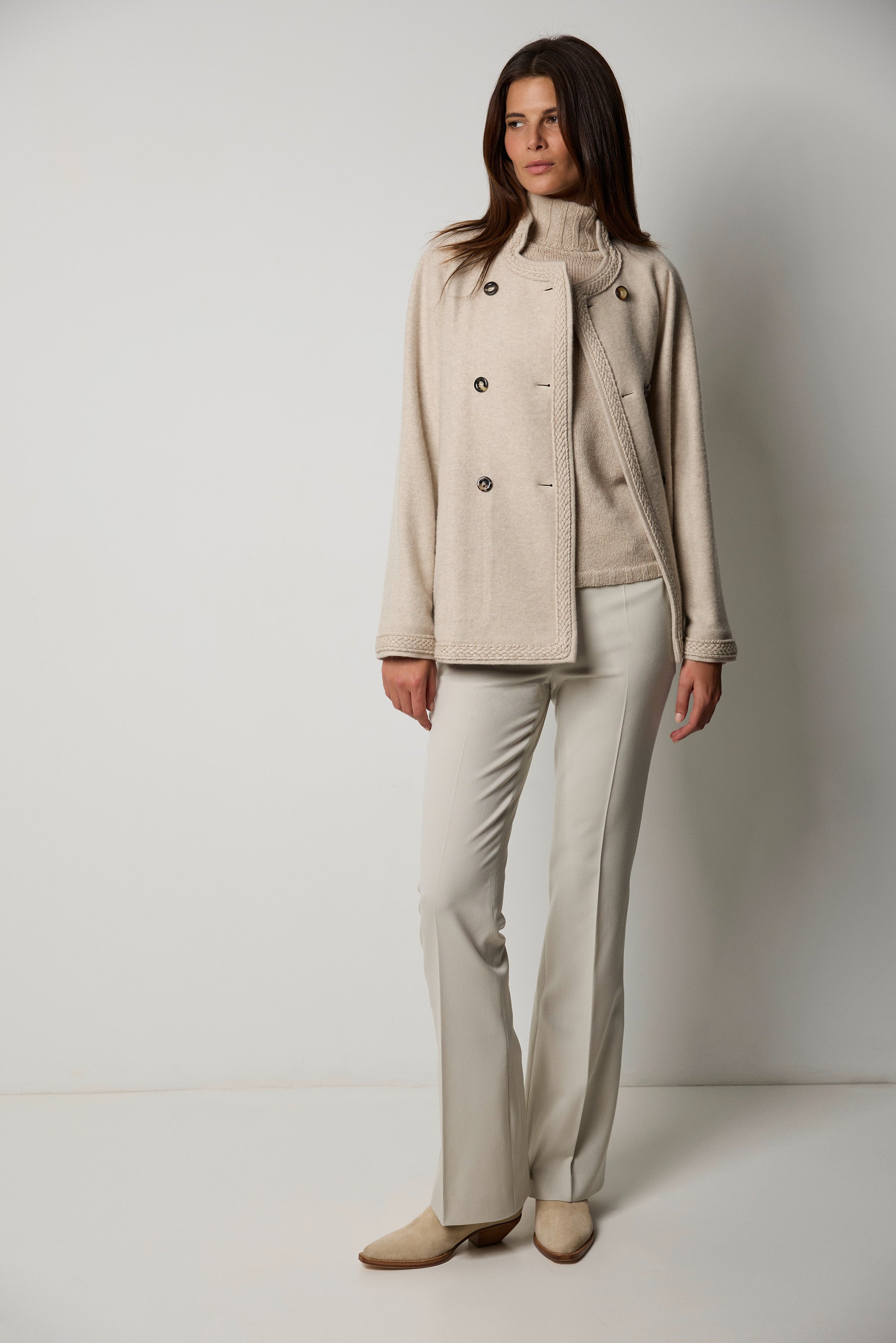 SAINT-MALO cashmere felt pea coat