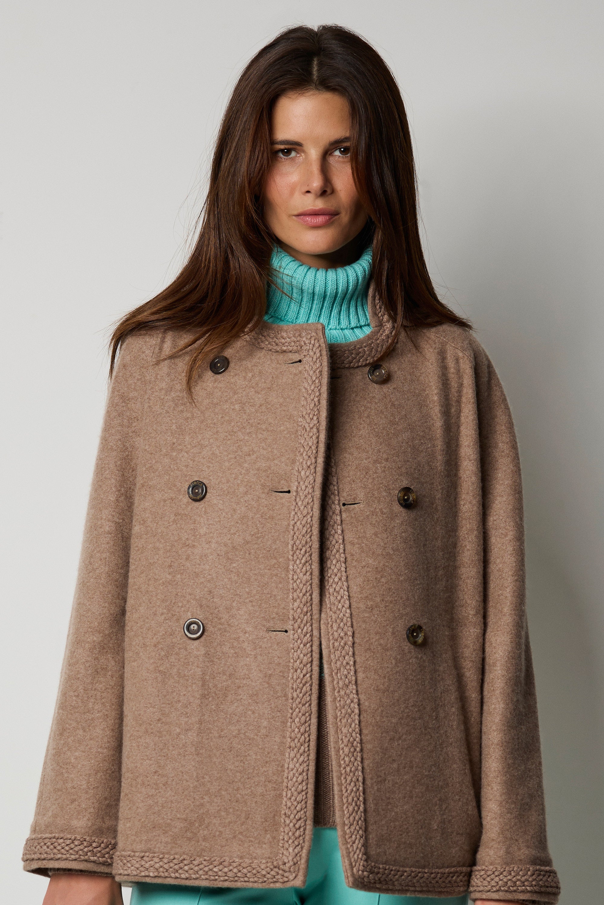 SAINT-MALO cashmere felt pea coat