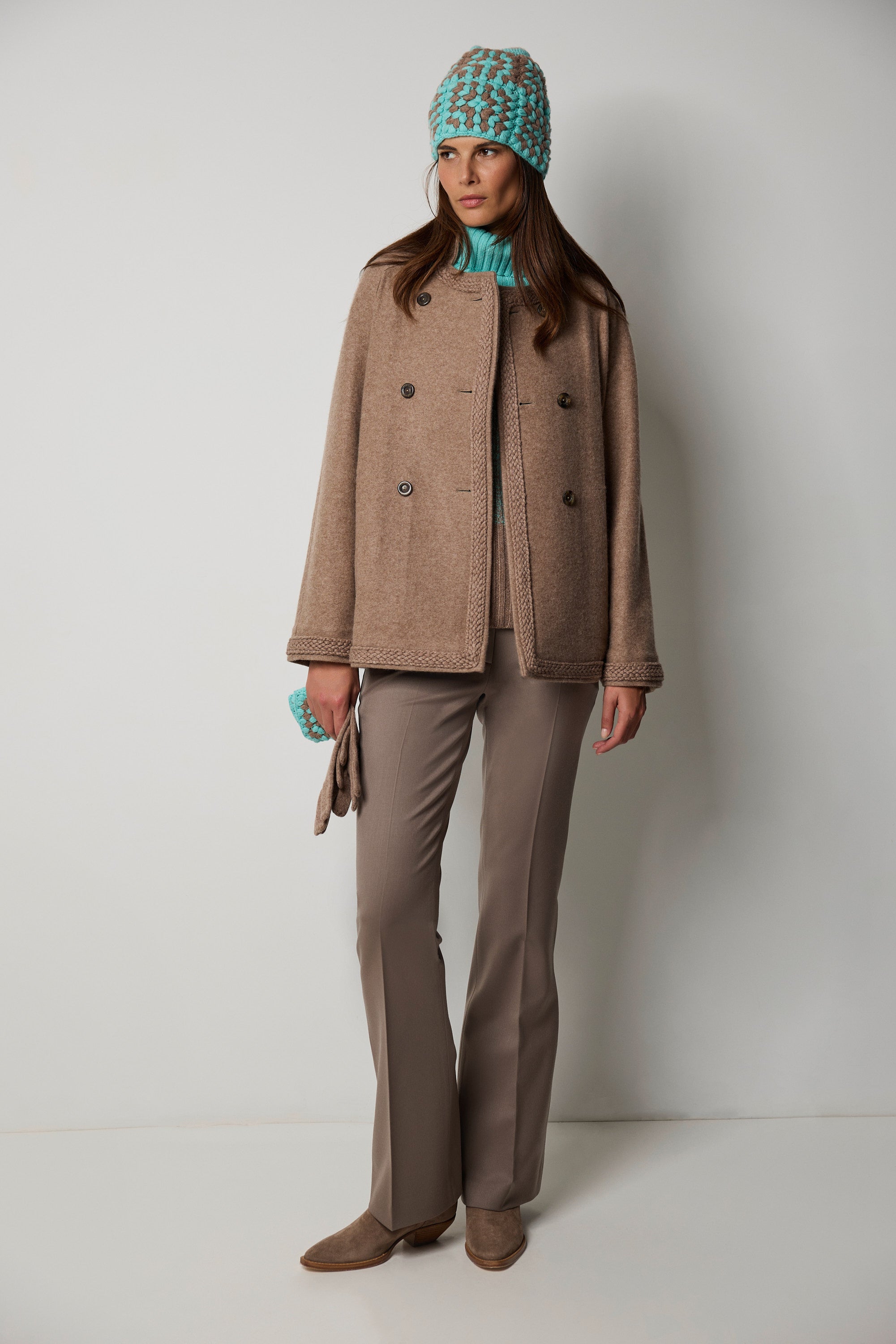 SAINT-MALO cashmere felt pea coat