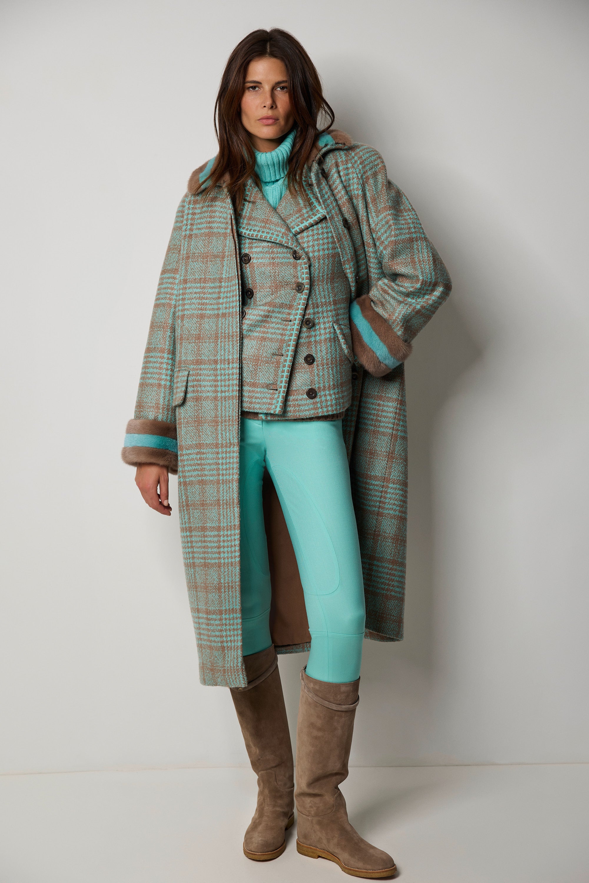 LONDON cashmere and silk bouclé coat