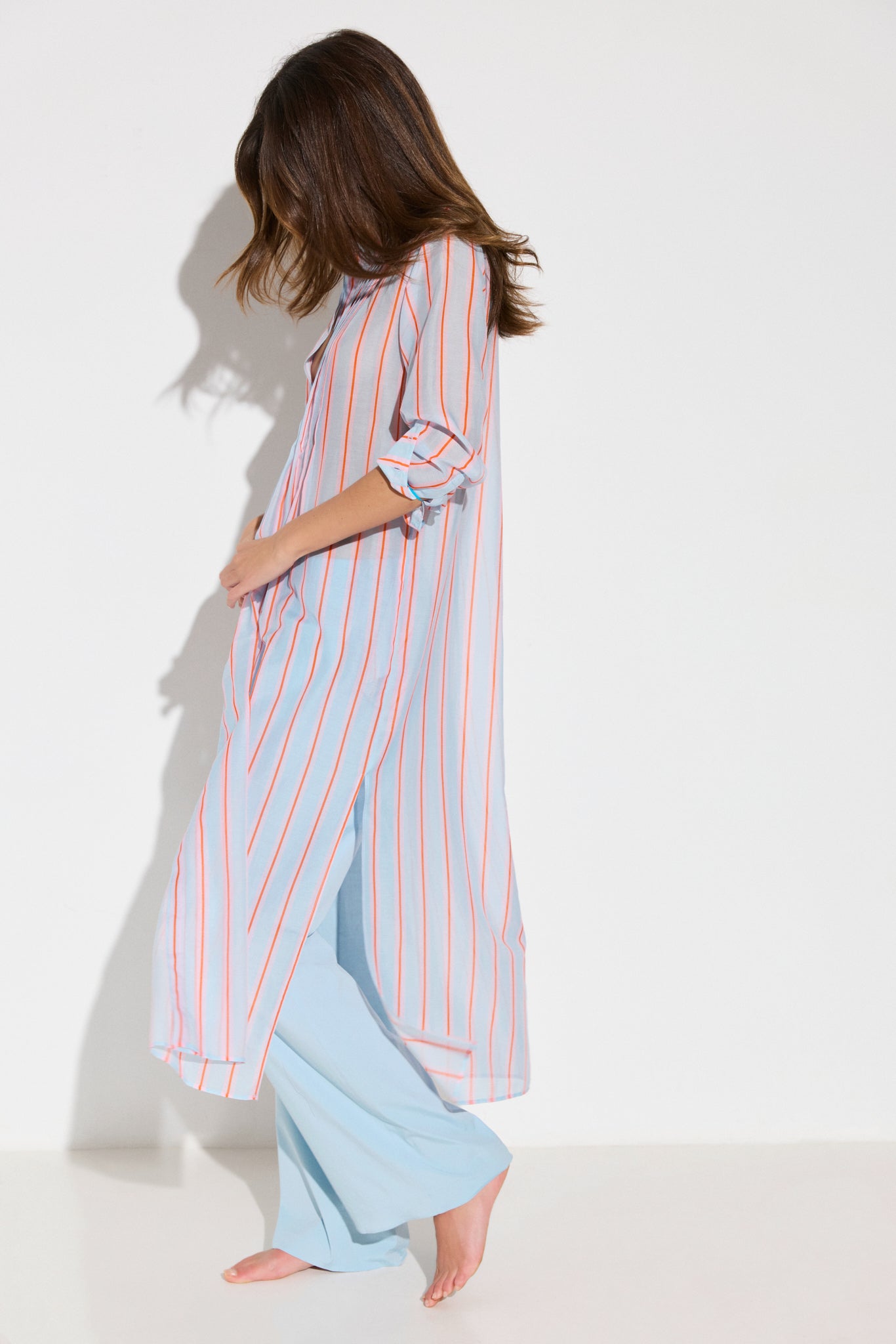 Long Pleated Blouse