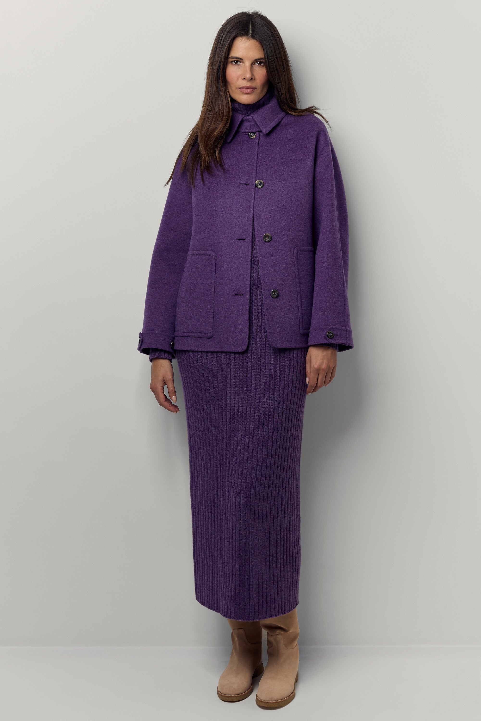 Veste en cachemire double Poup