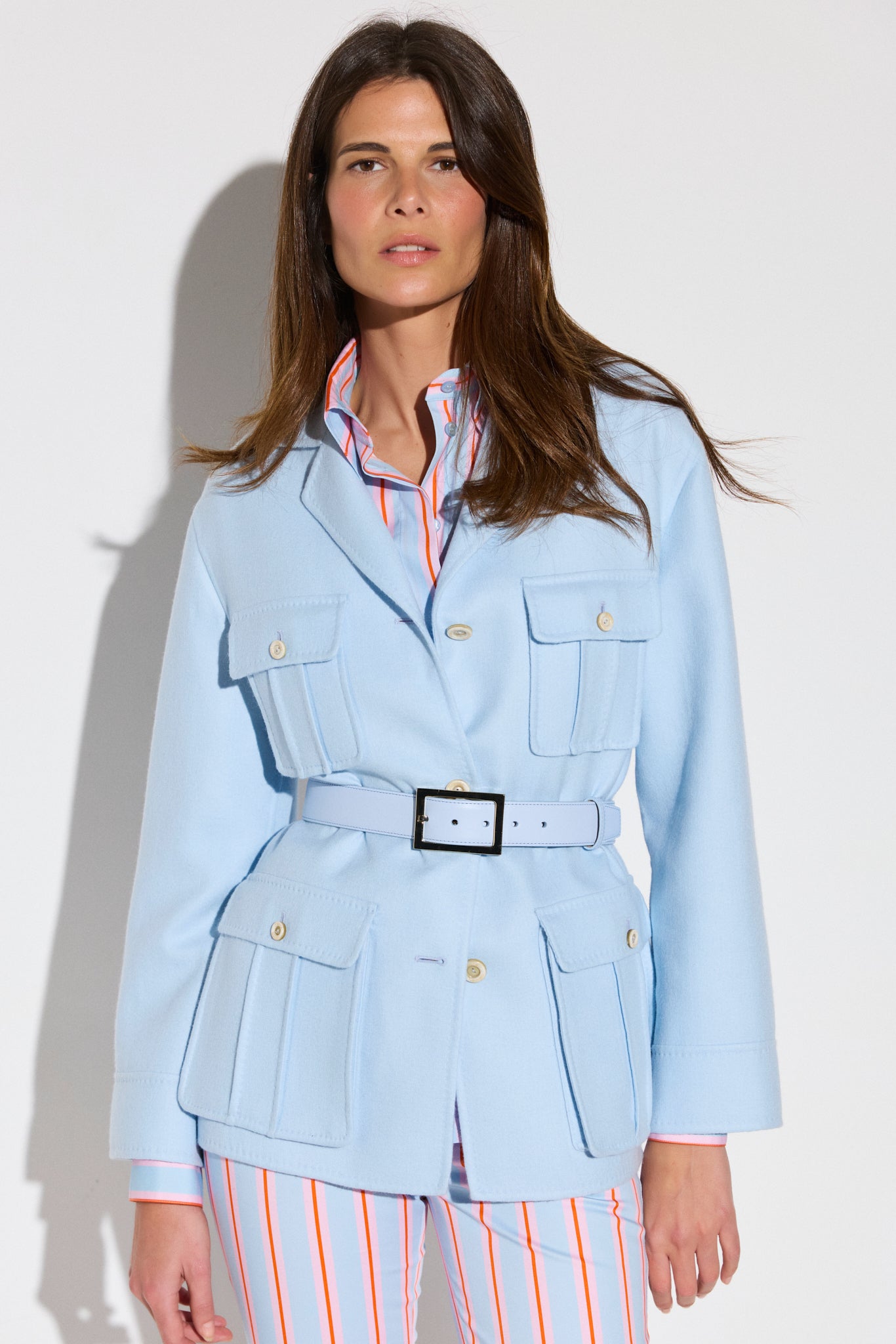 Veste Saharienne en baby cachemire