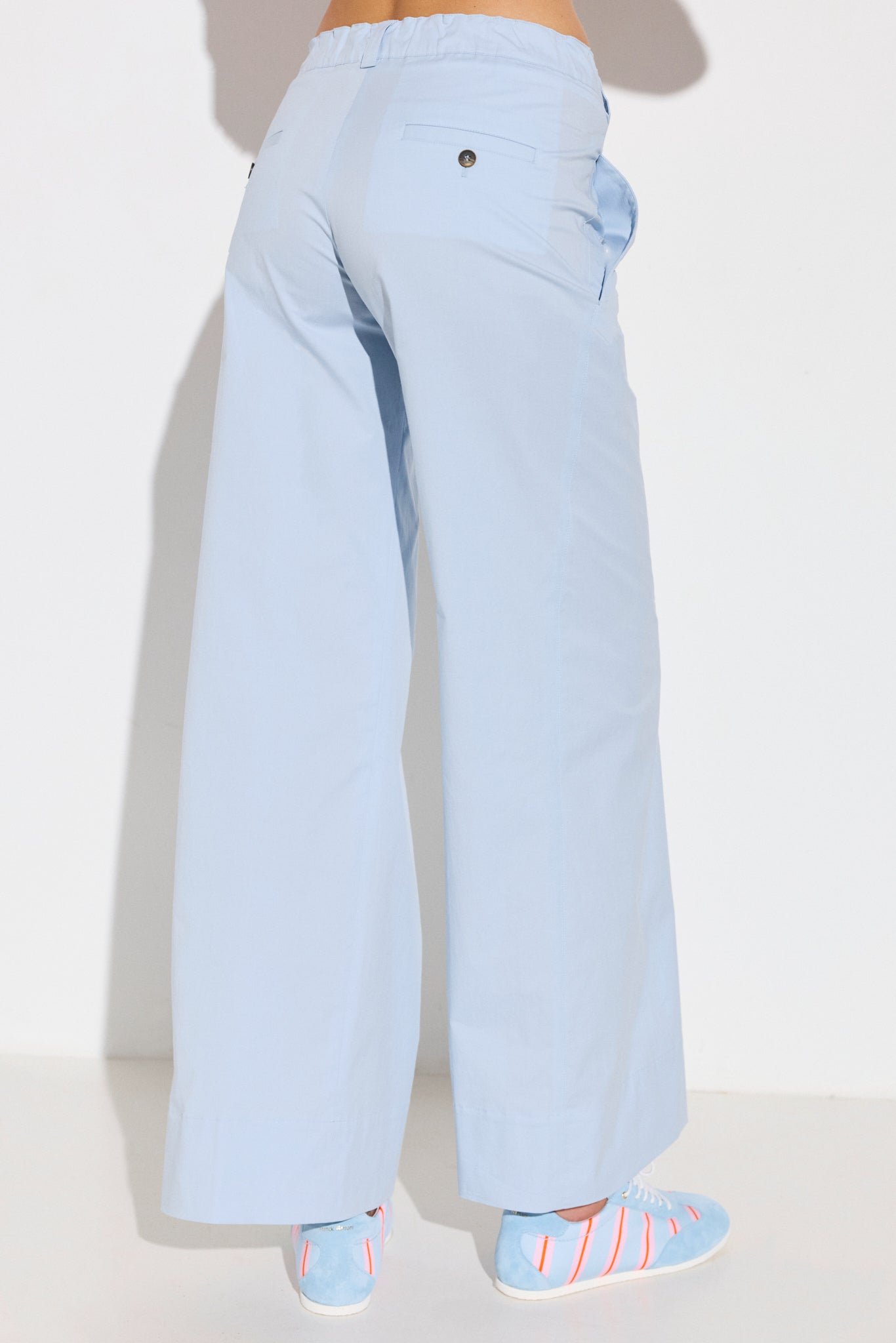 Pantalon large en coton stretch MARICA