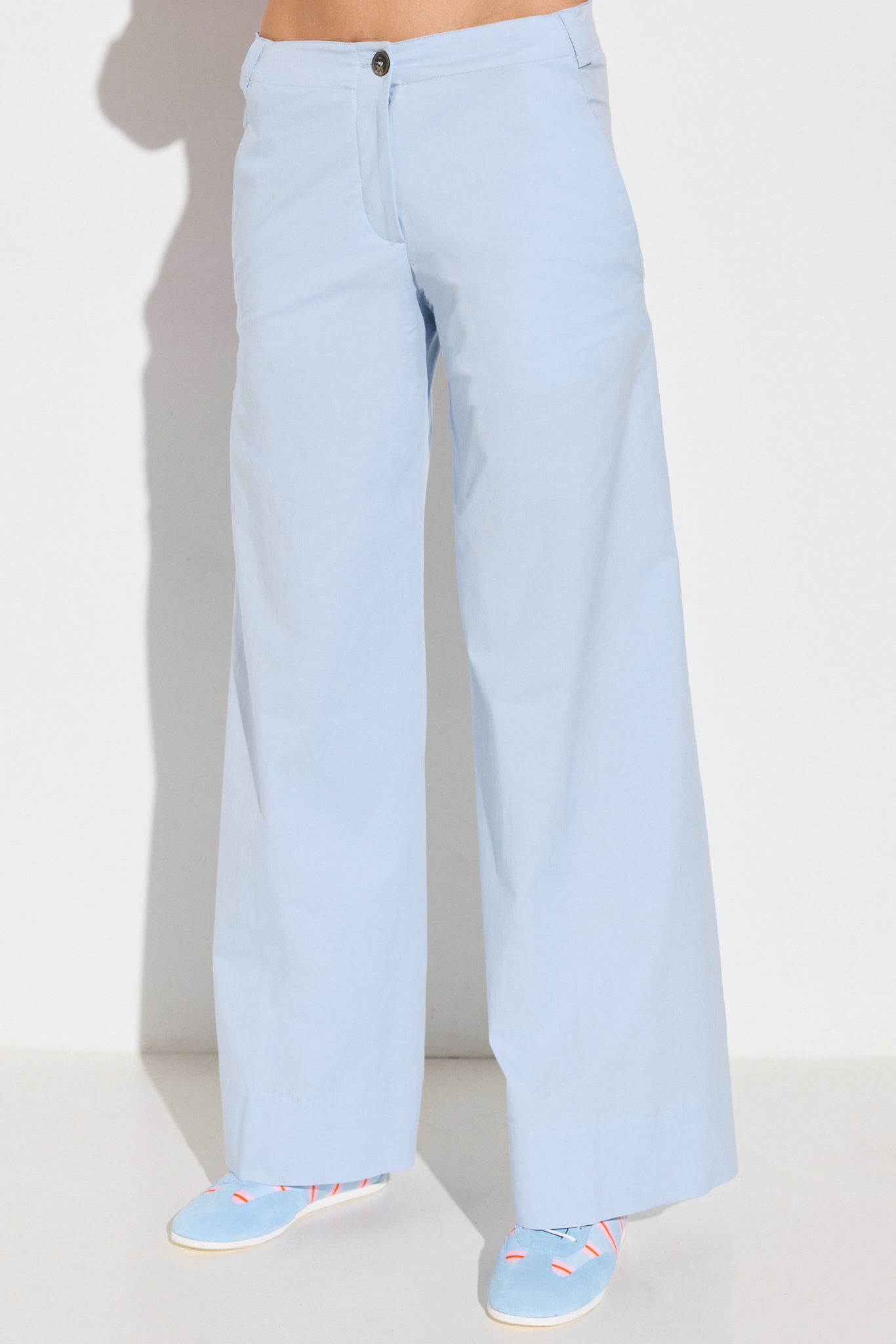 Pantalon large en coton stretch MARICA