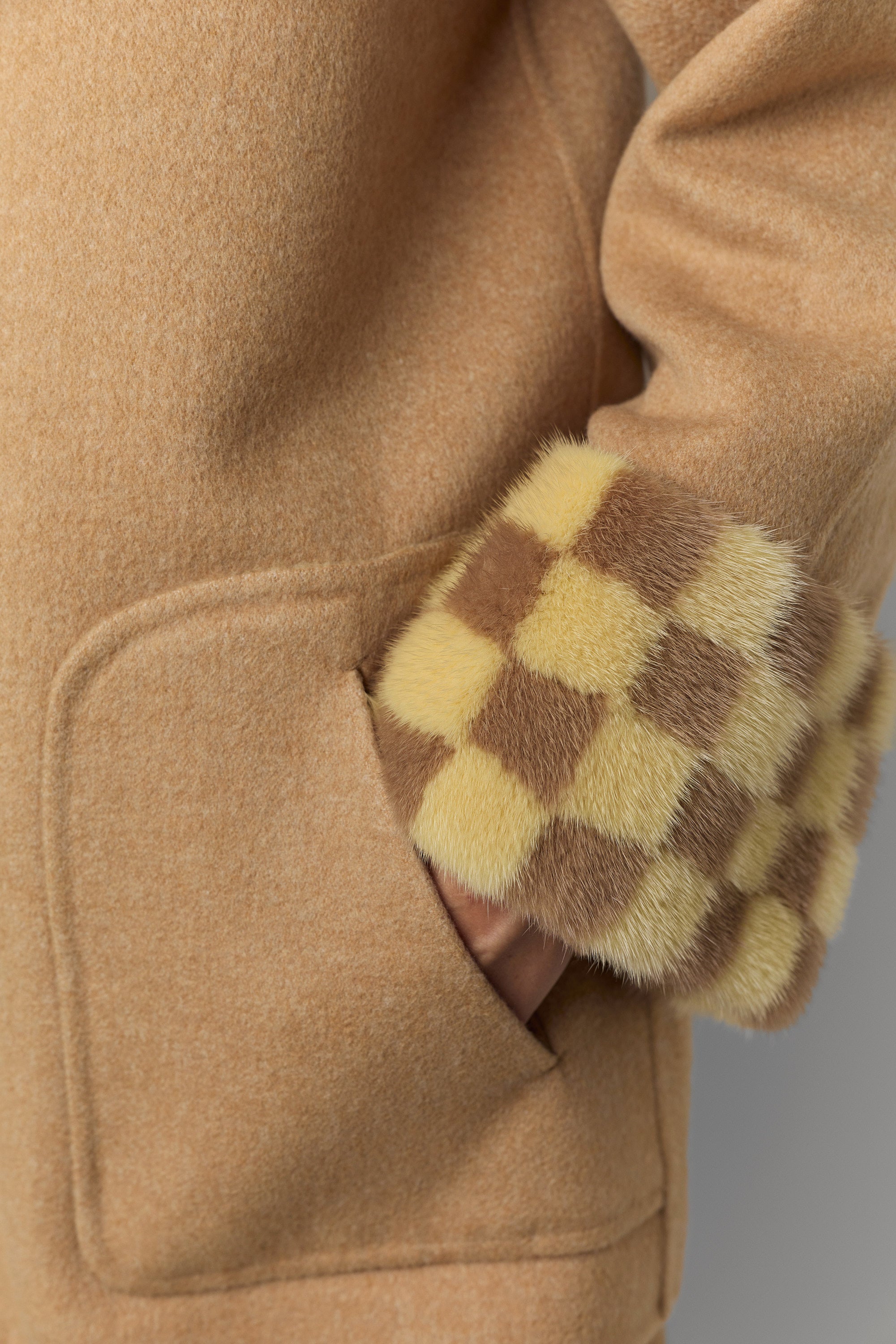Gio cashmere and mink coat