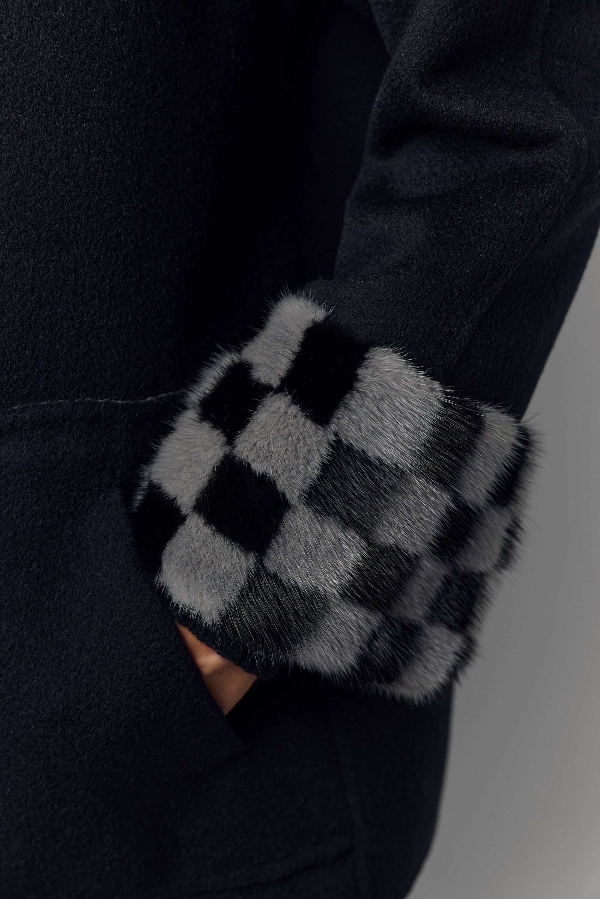 Gio cashmere and mink coat