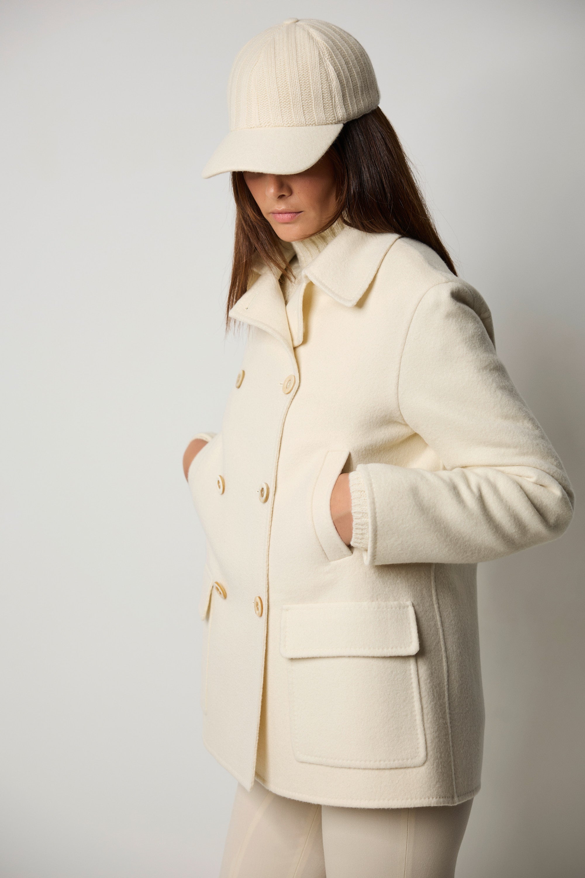 NAPOLI double cashmere pea coat