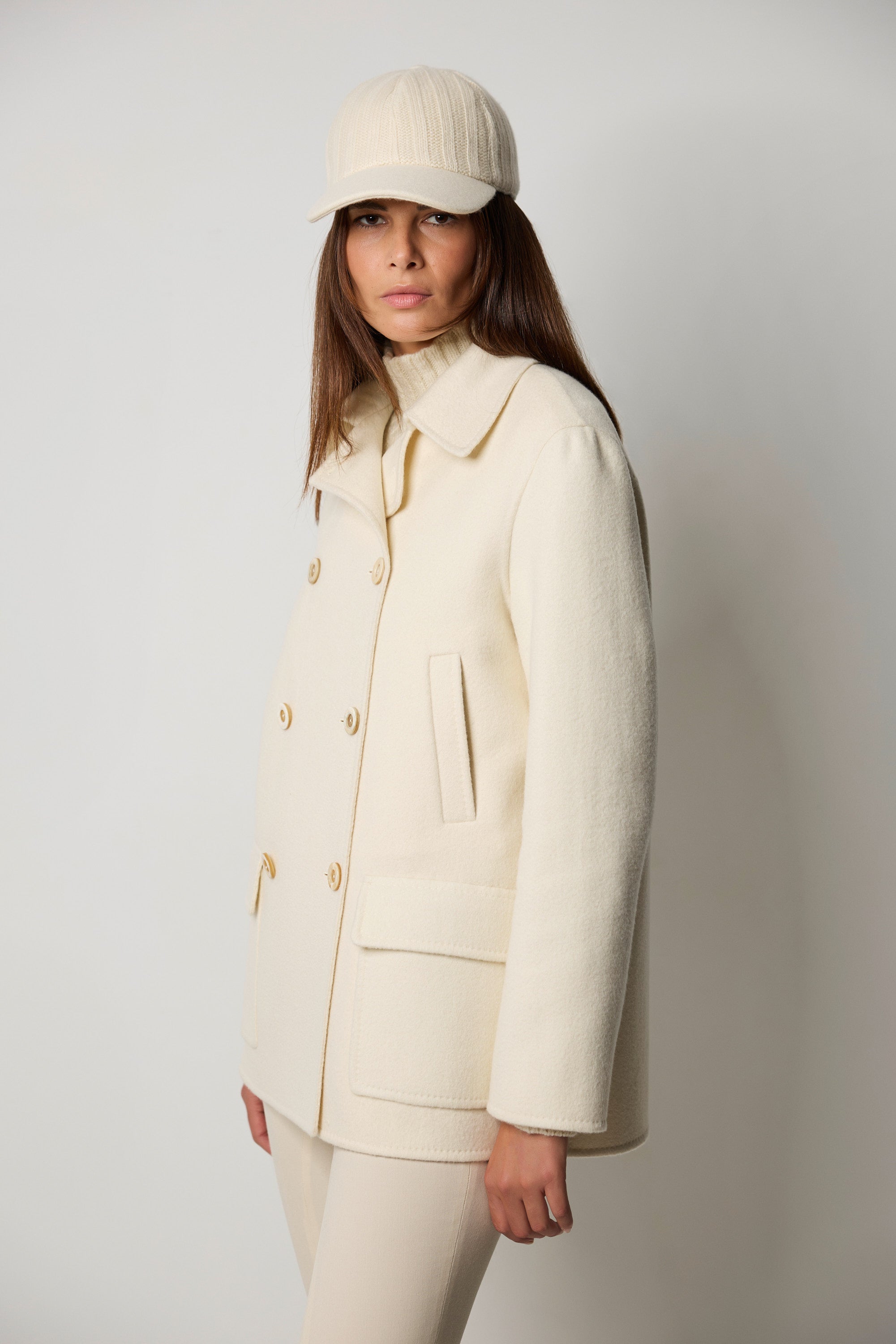 NAPOLI double cashmere pea coat