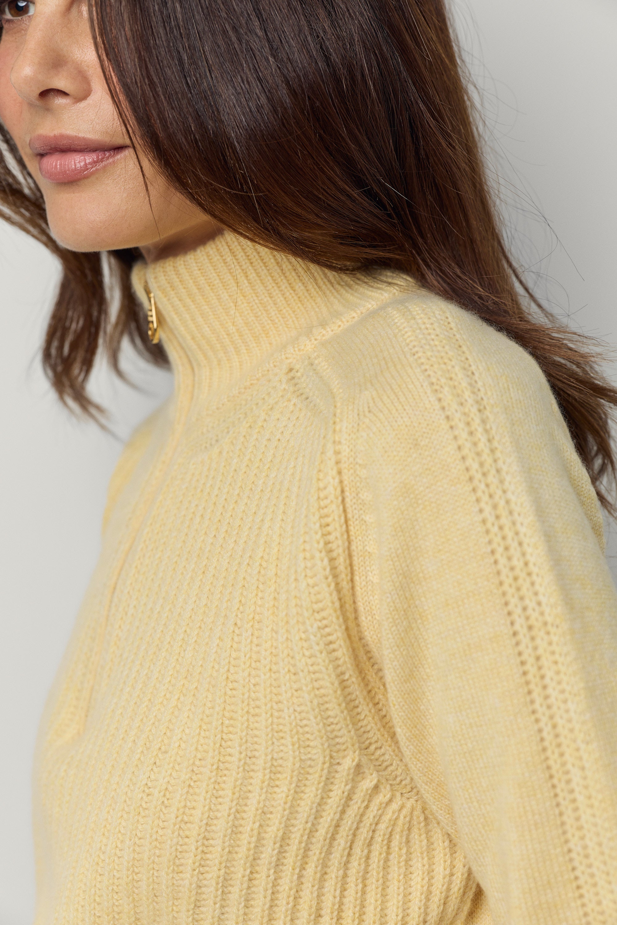 Pull en cachemire à col zippé