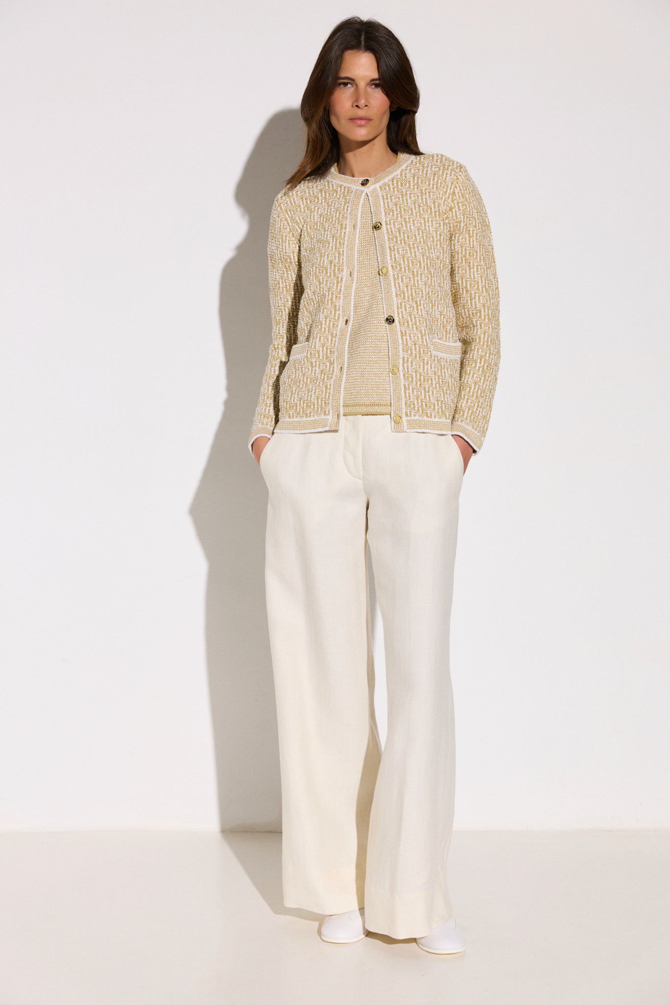 Top en maille jacquard de coton NILO