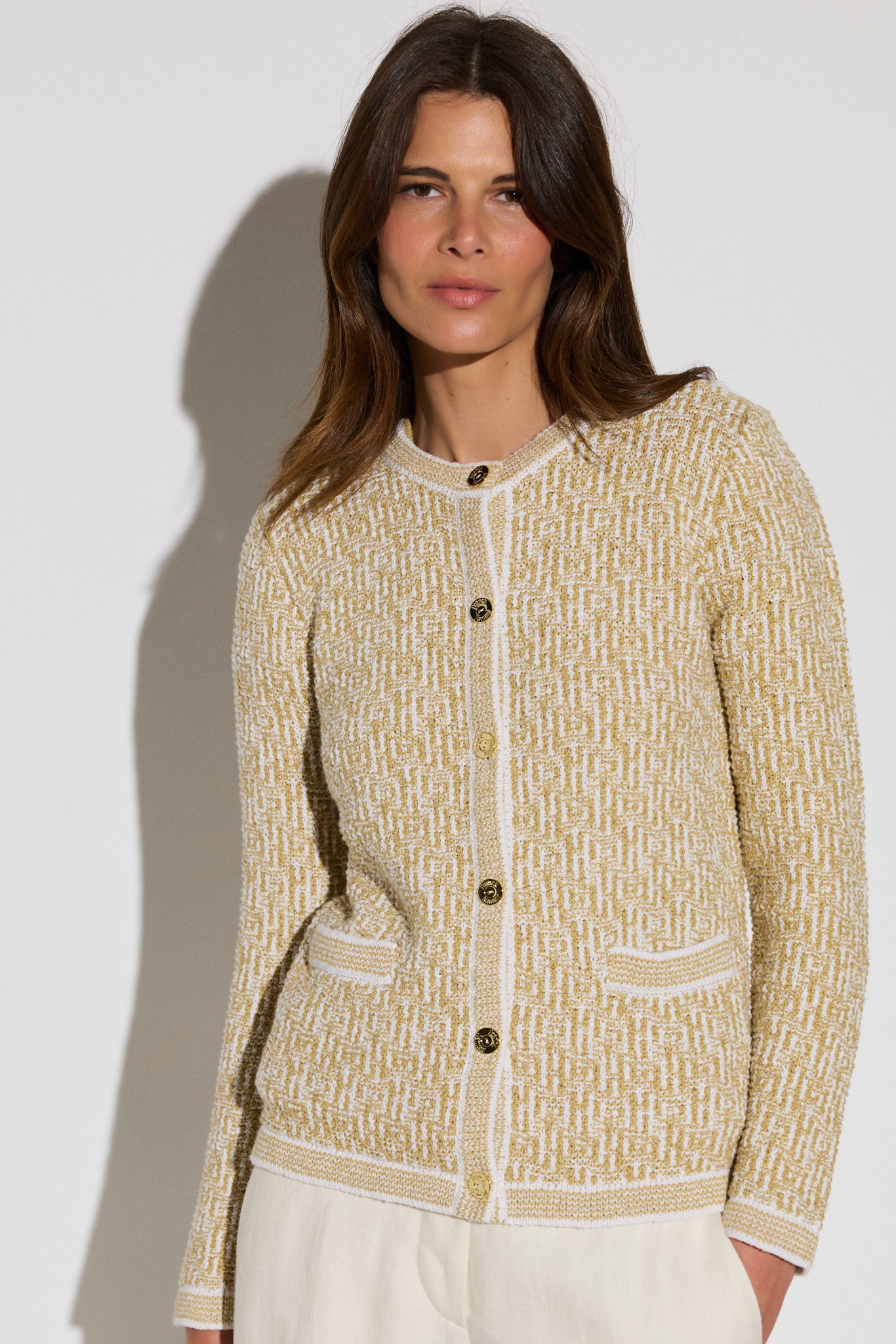 Cardigan en jacquard de coton NILO
