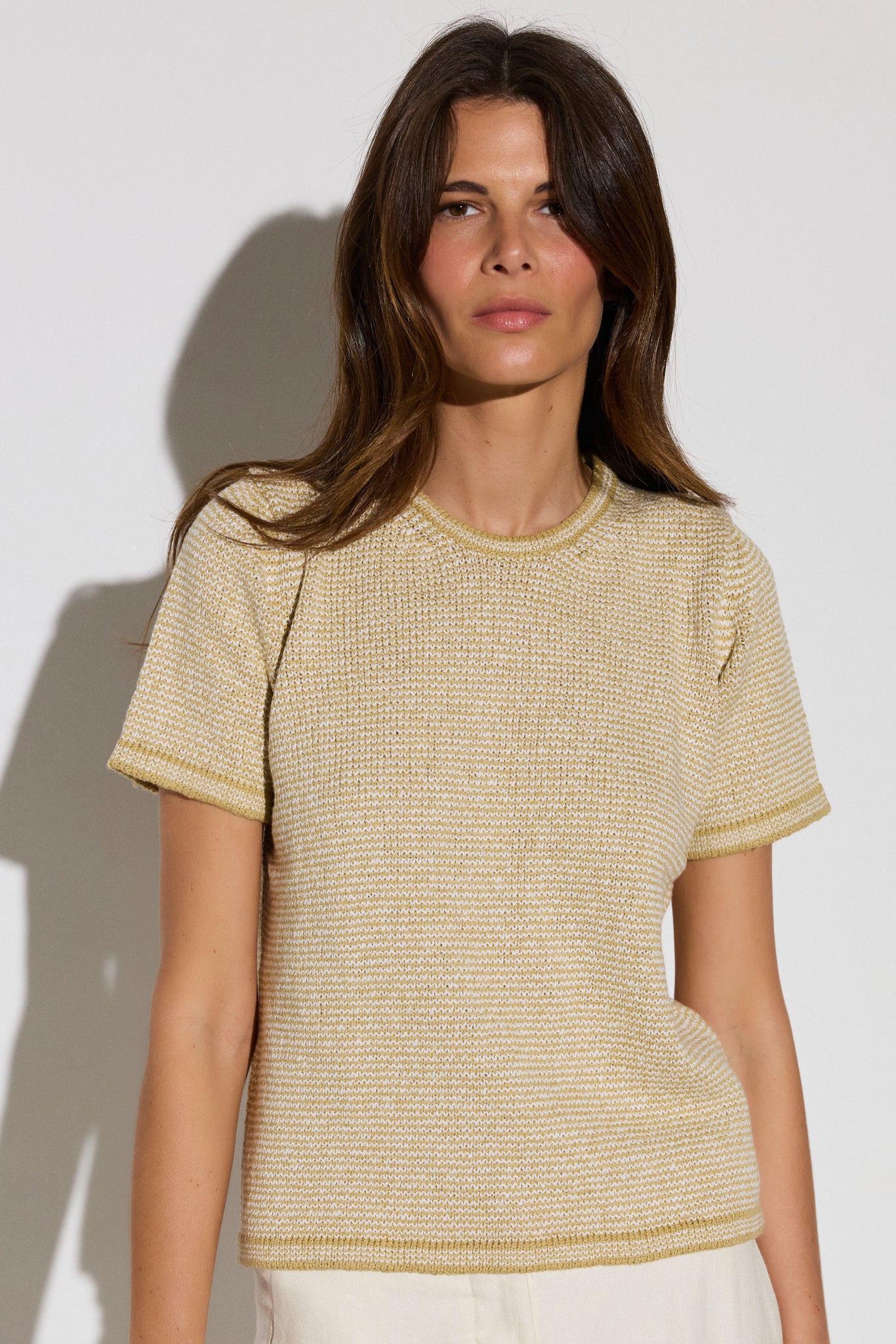 Top en maille jacquard de coton NILO