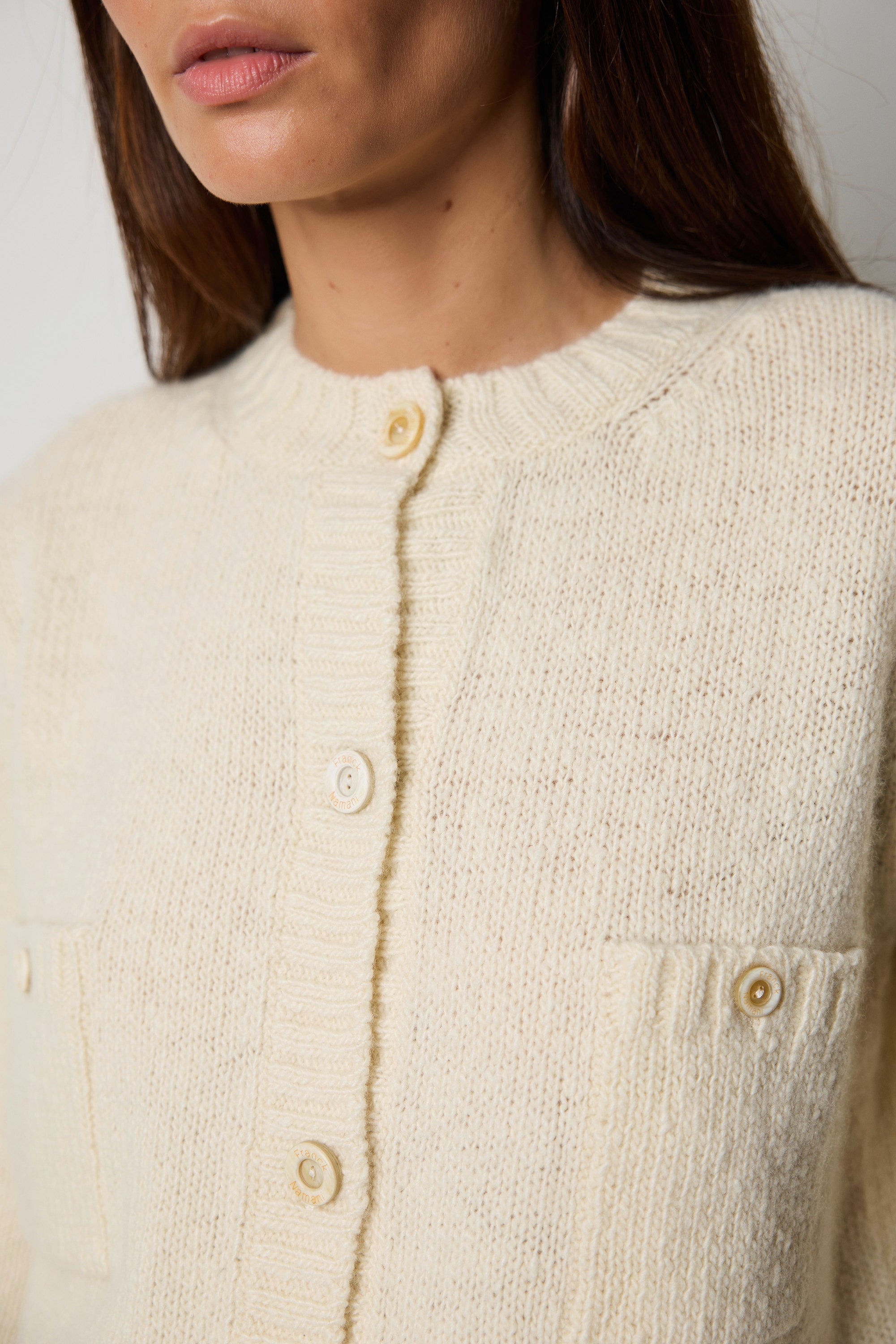 Heathered cashmere cardigan