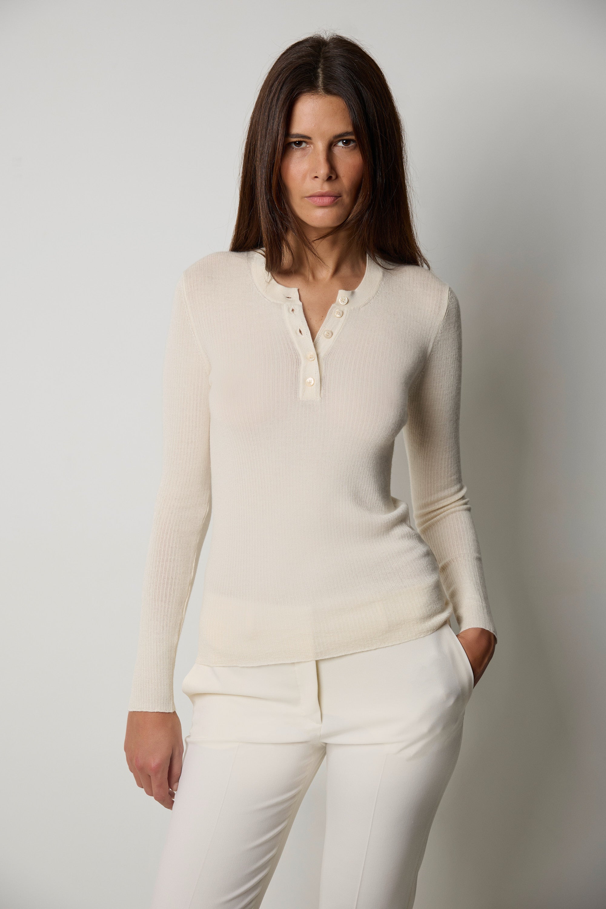 Tunisian collar sweater