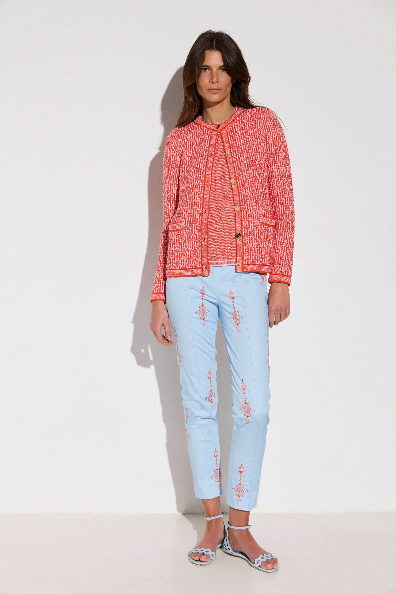 Top en maille jacquard de coton NILO