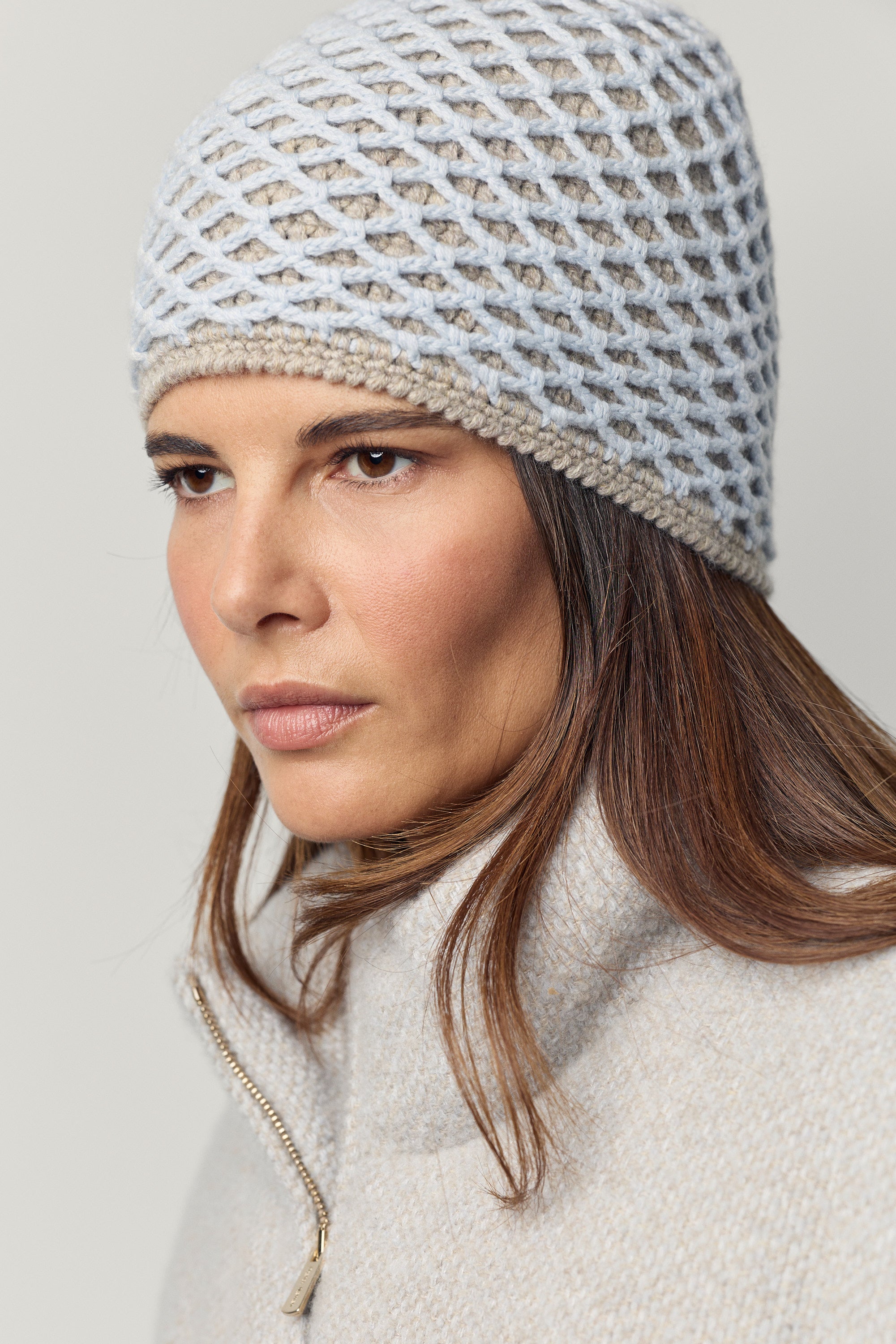 Bonnet Filet en cachemire