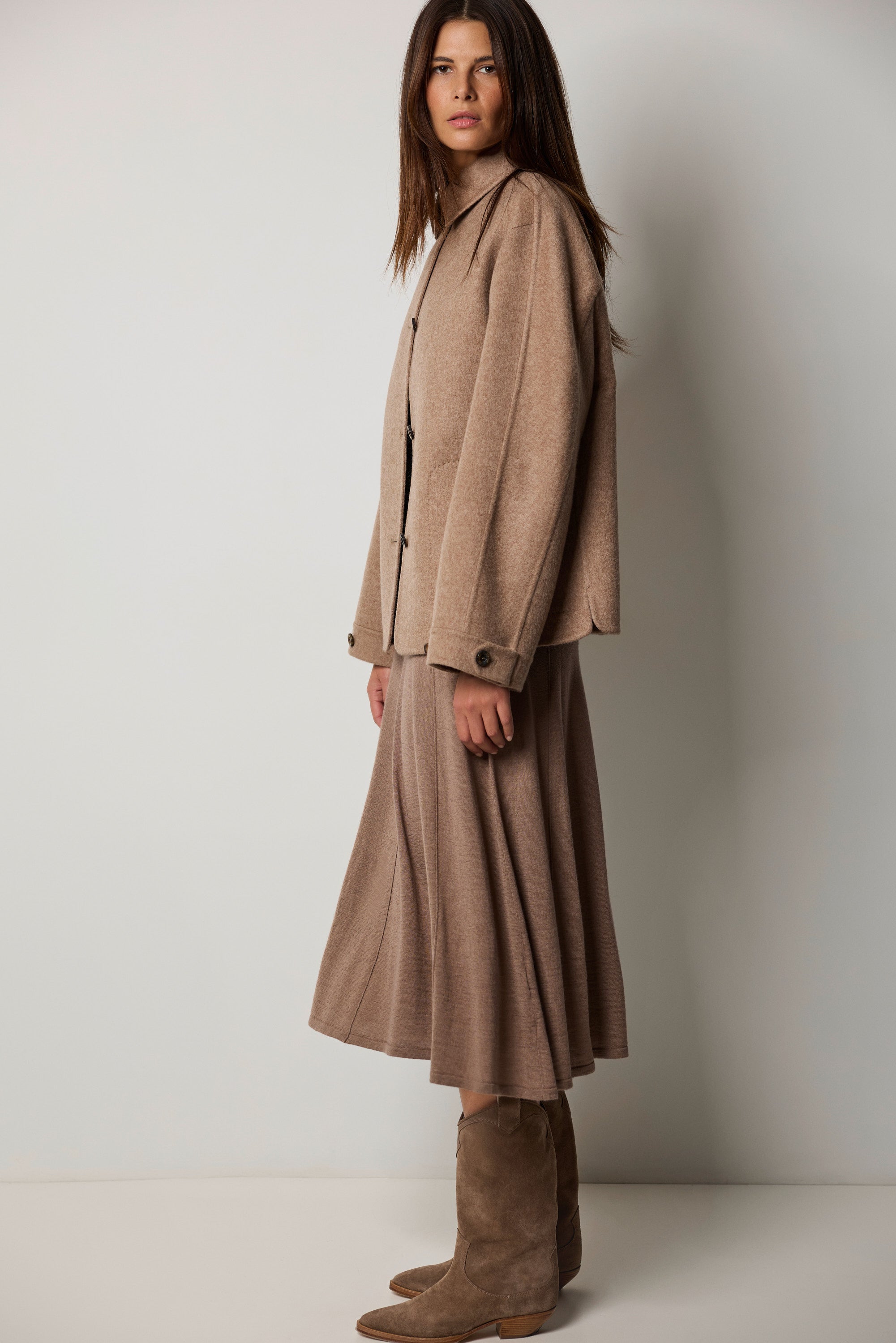 CAPRI double cashmere shirt jacket