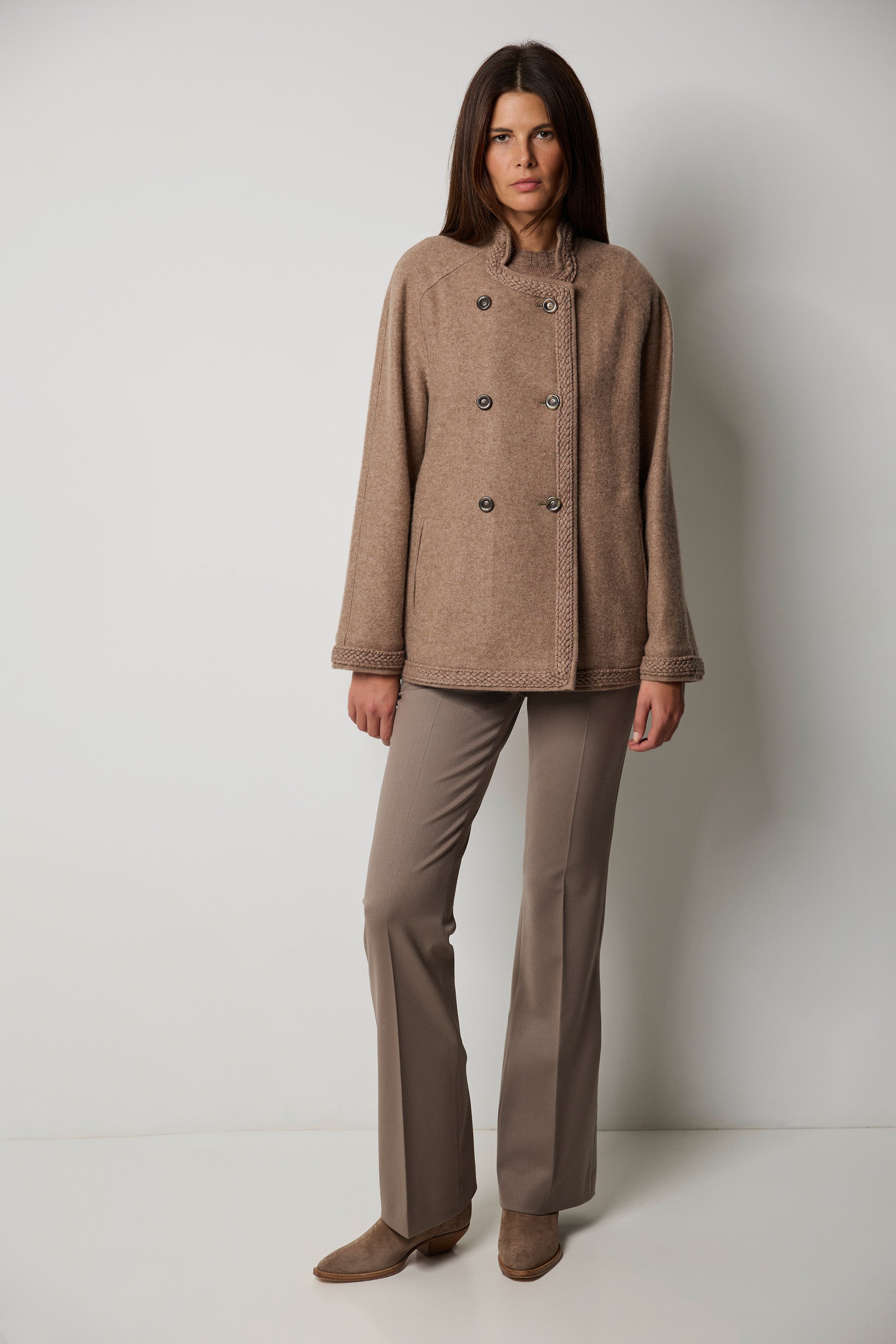 SAINT-MALO cashmere felt pea coat