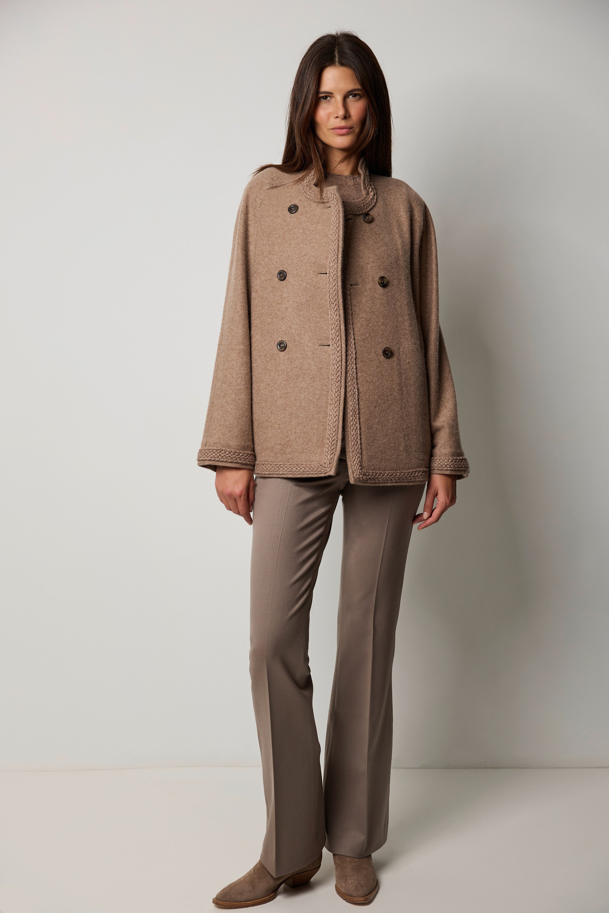 SAINT-MALO cashmere felt pea coat