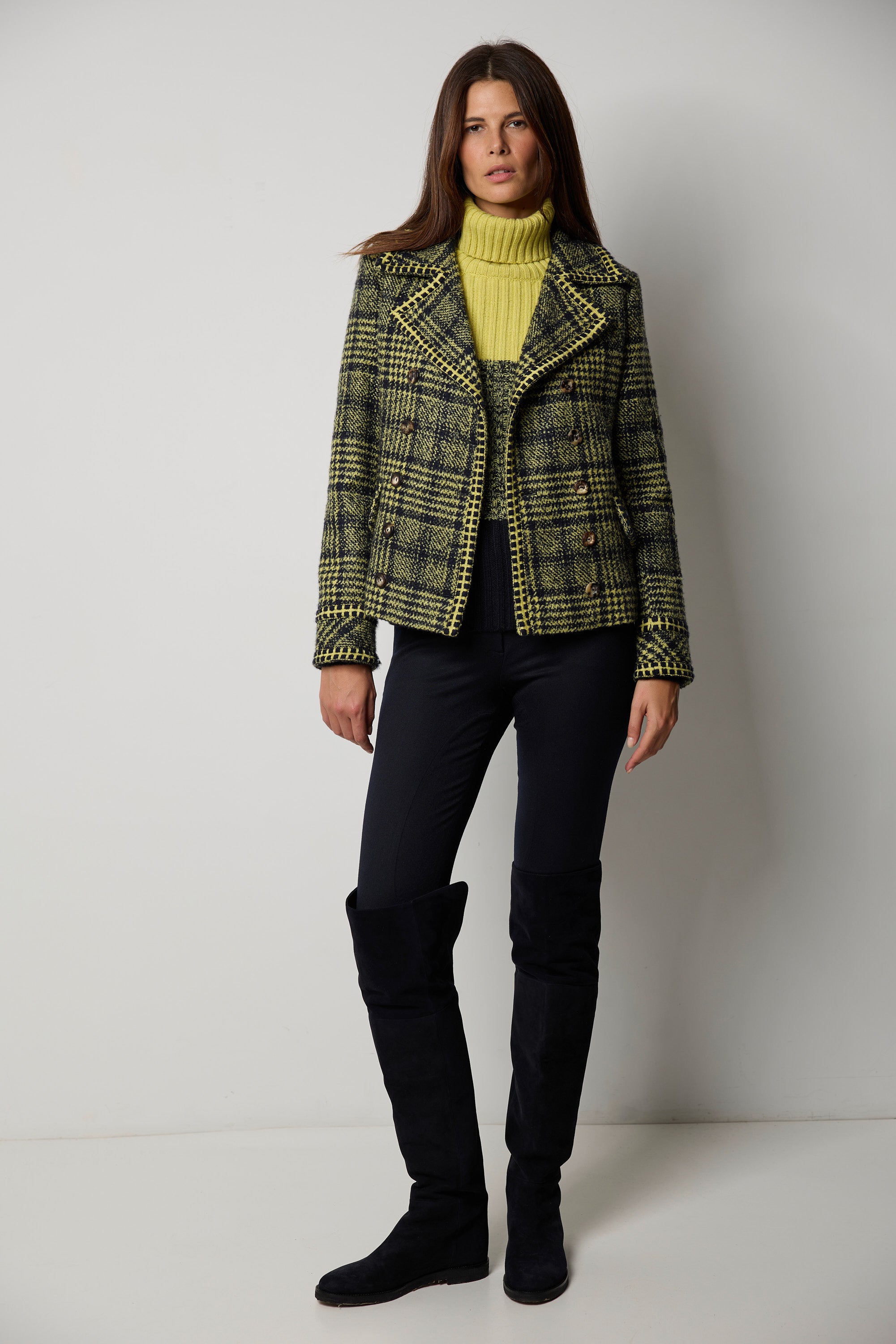 NEW YORK cashmere and silk bouclé jacket
