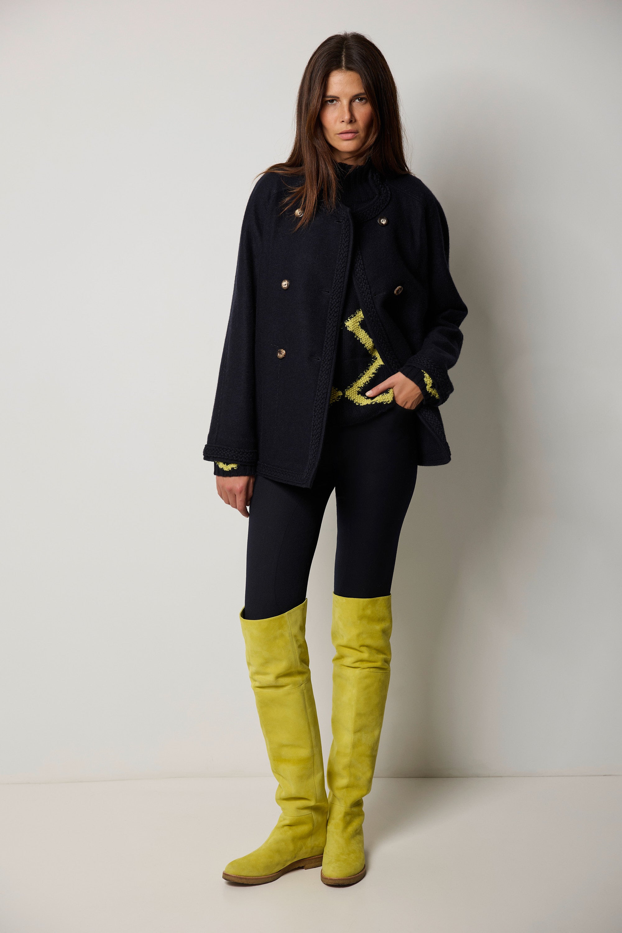 SAINT-MALO cashmere felt pea coat