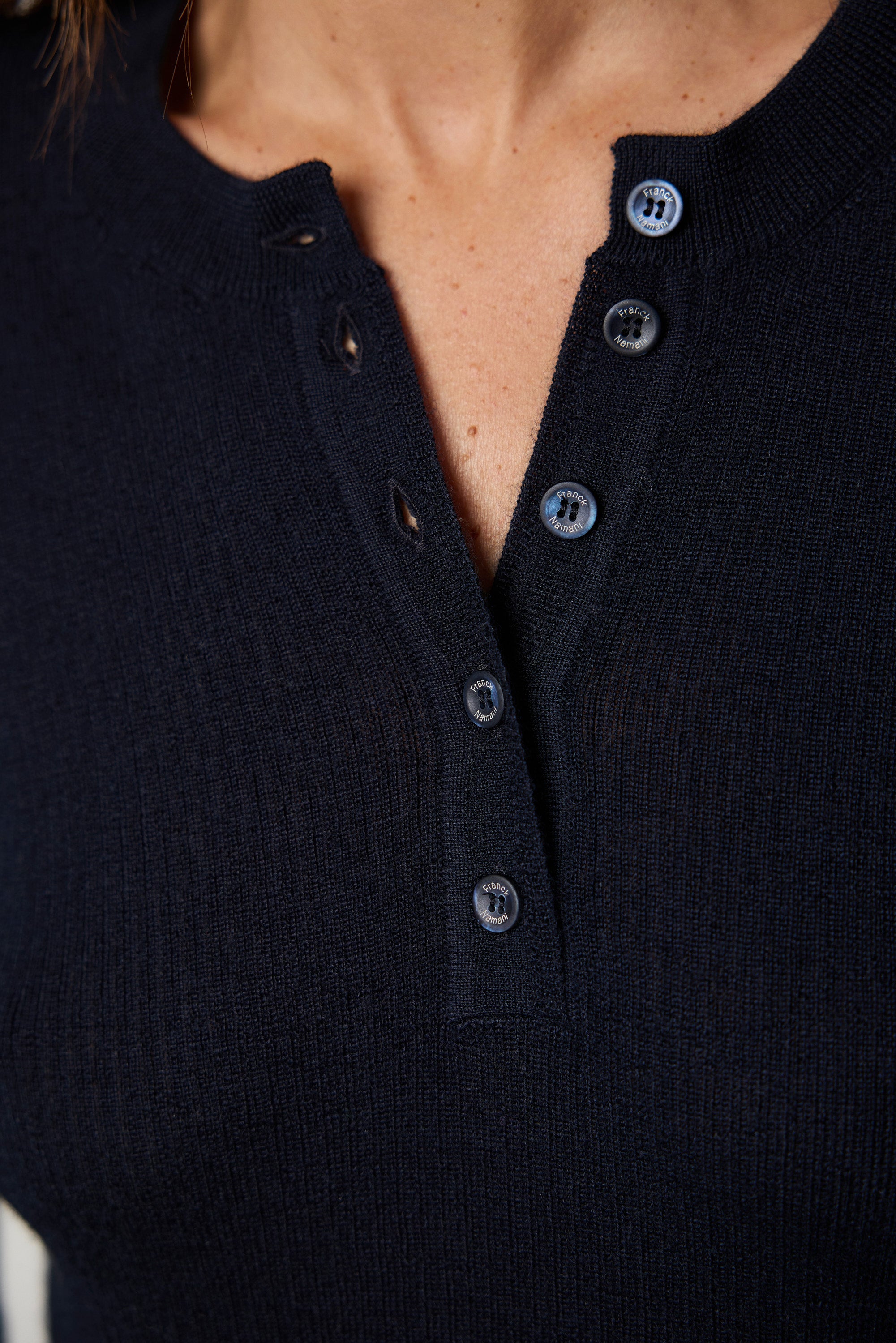 Tunisian collar sweater