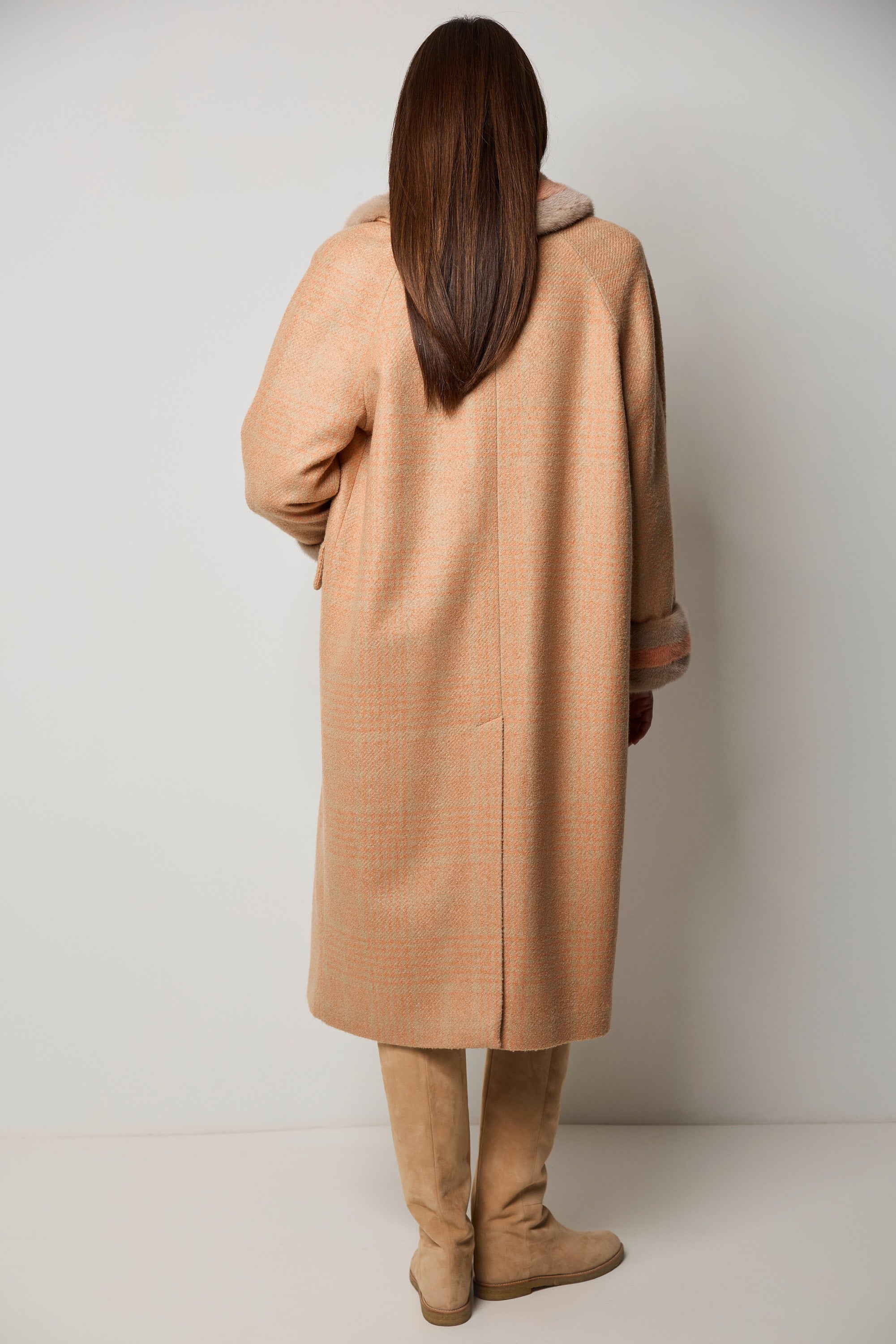 LONDON cashmere and silk bouclé coat
