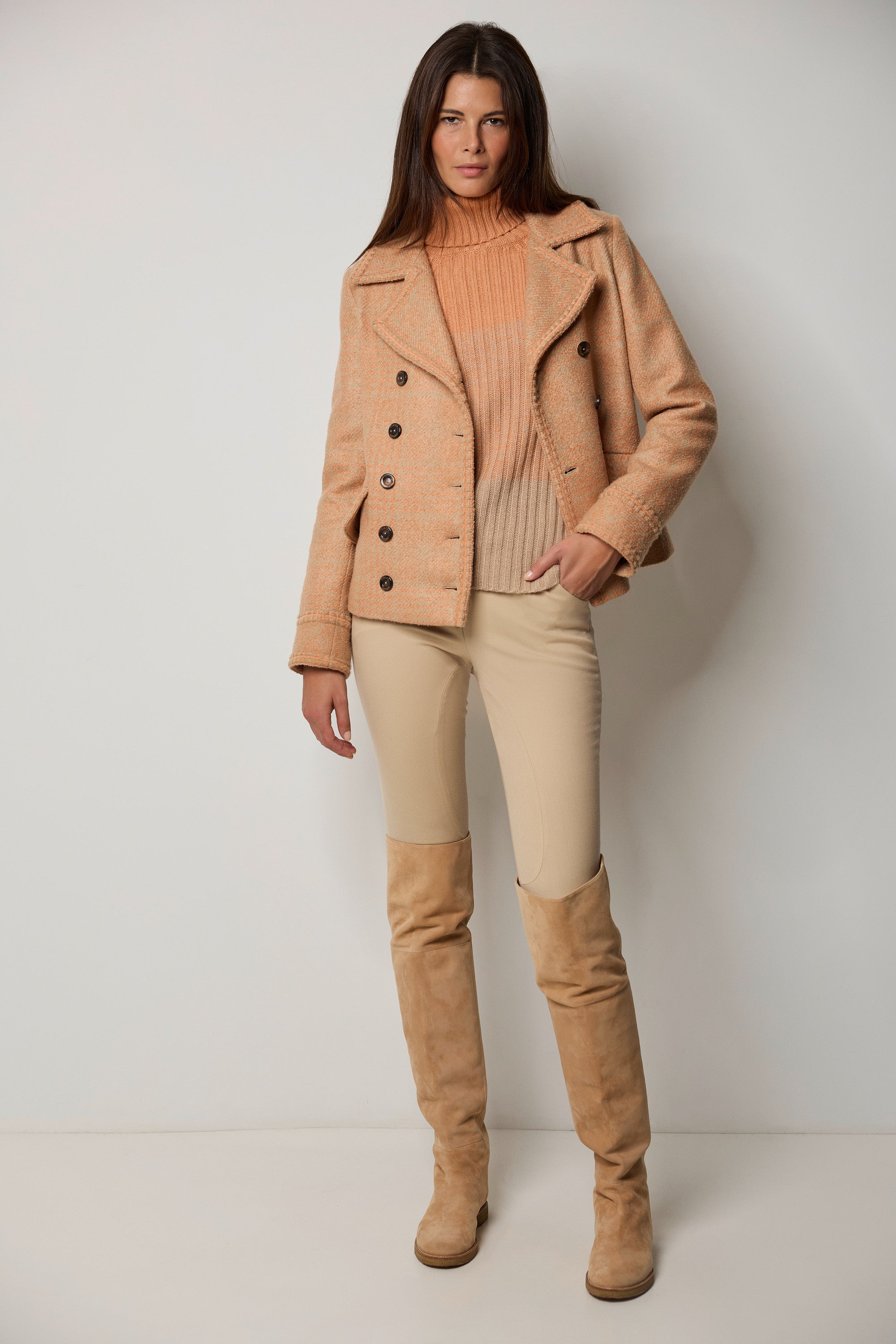 NEW YORK cashmere and silk bouclé jacket