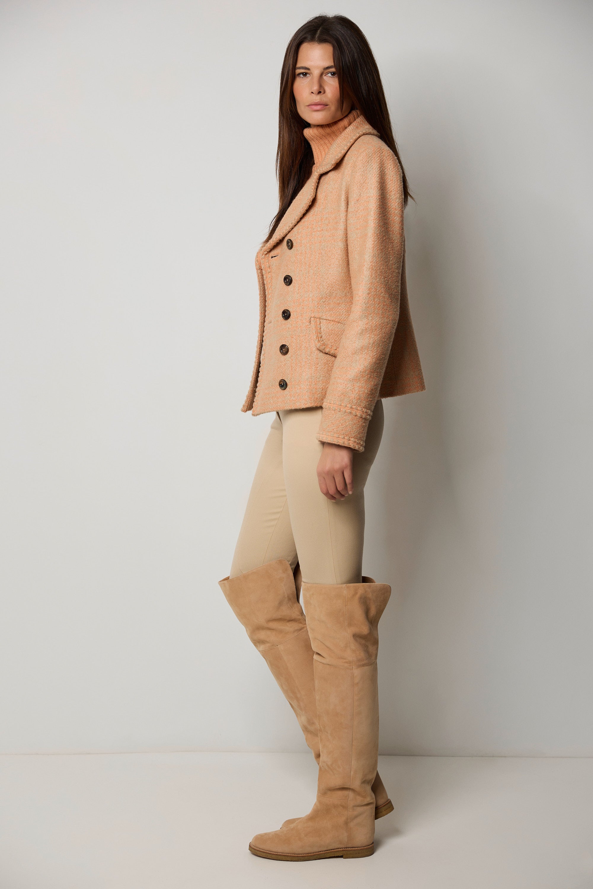 NEW YORK cashmere and silk bouclé jacket
