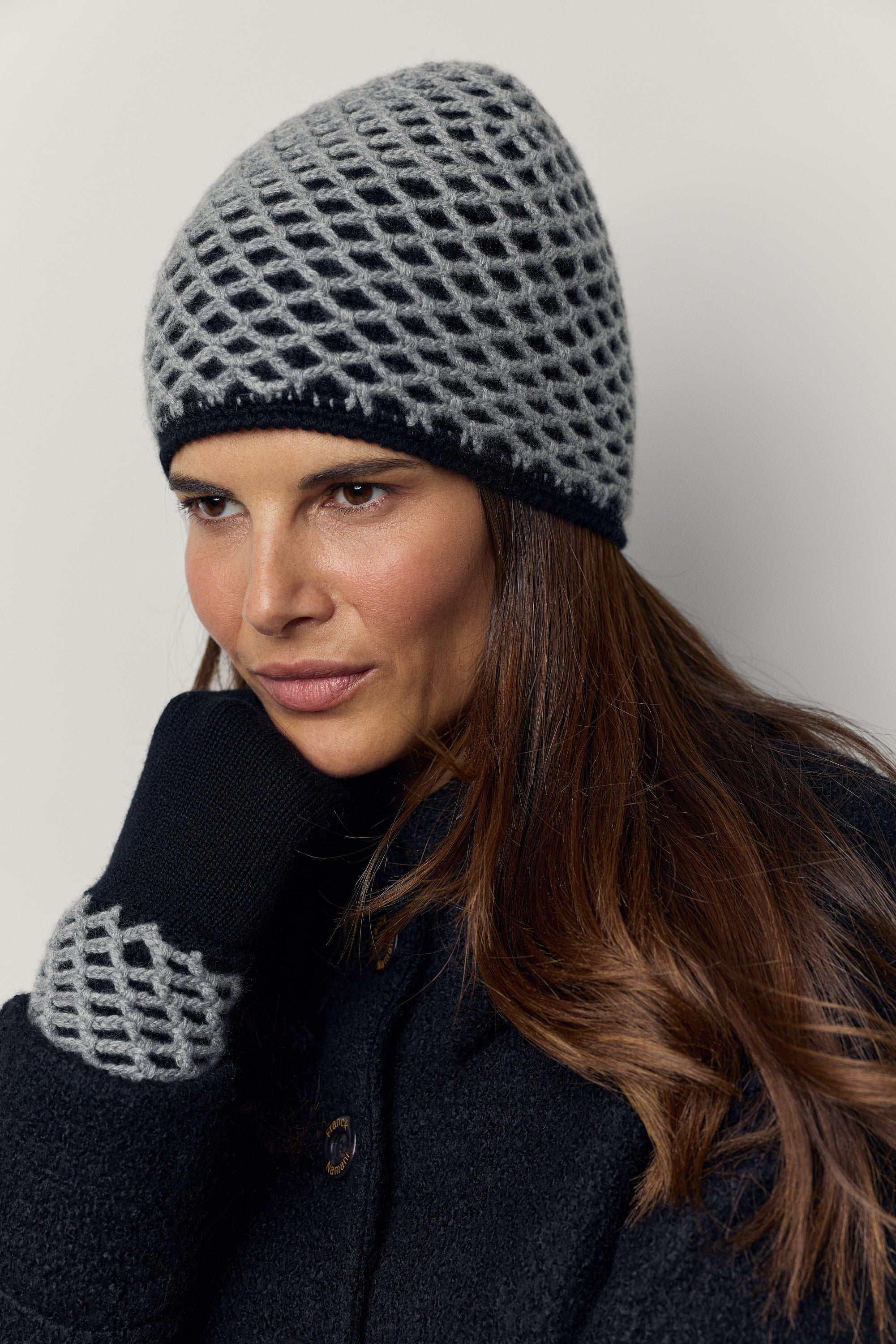 Bonnet Filet en cachemire