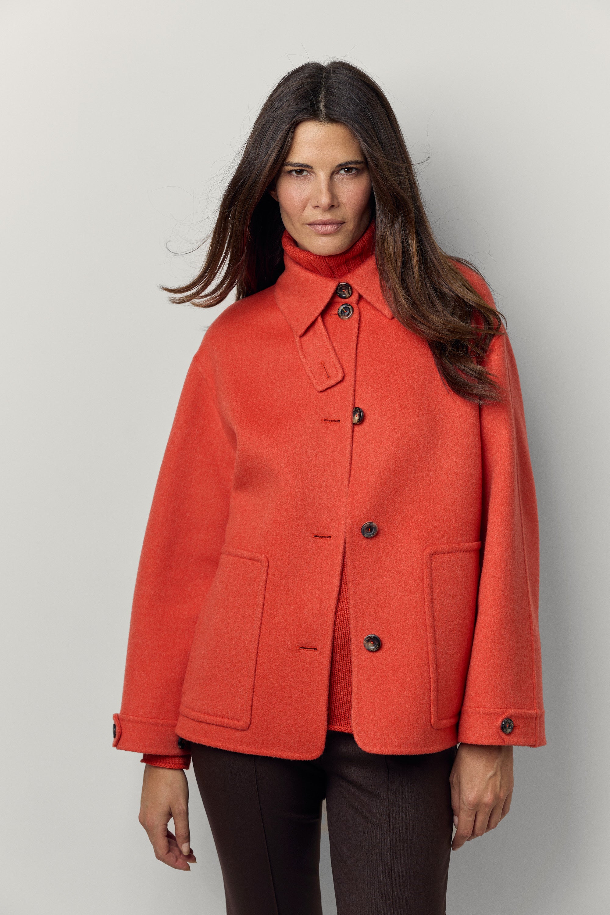 Veste en cachemire double Poup