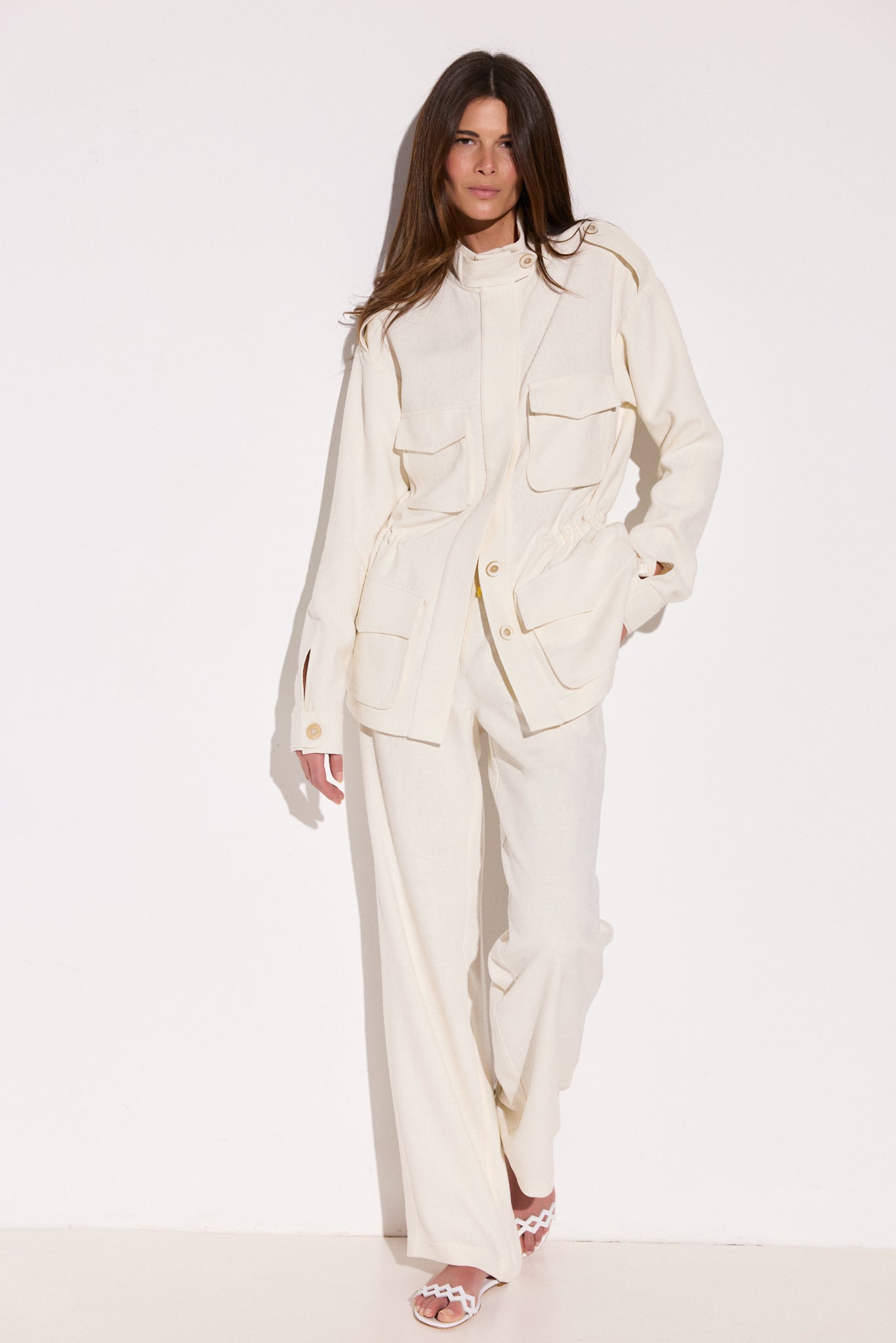 Veste saharienne en soie BOURETTE