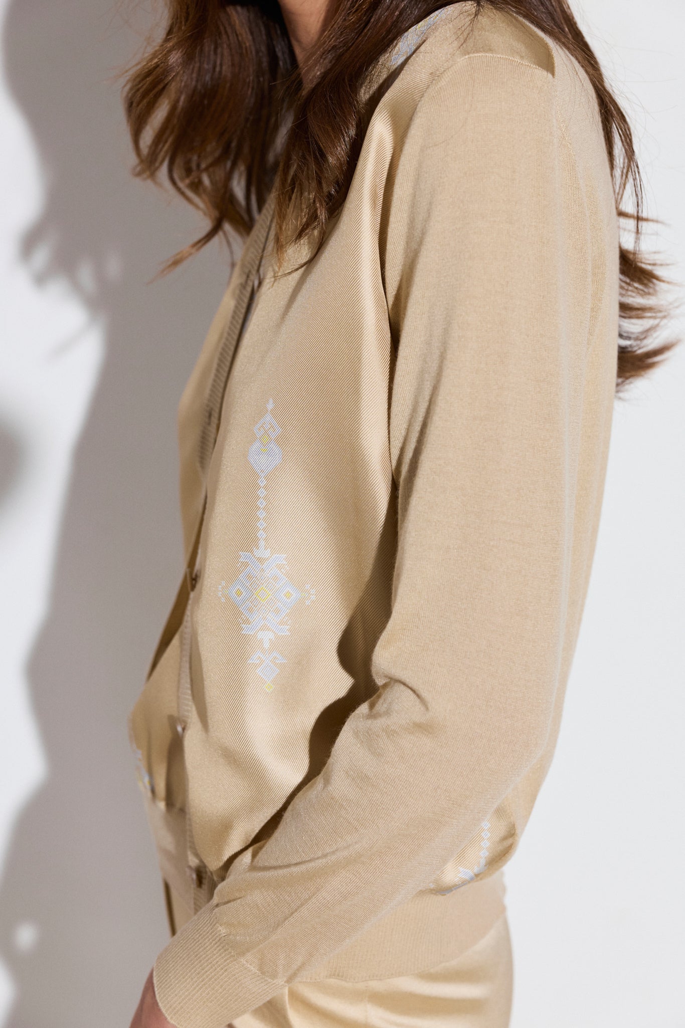 PEARL cashmere and silk cardigan
