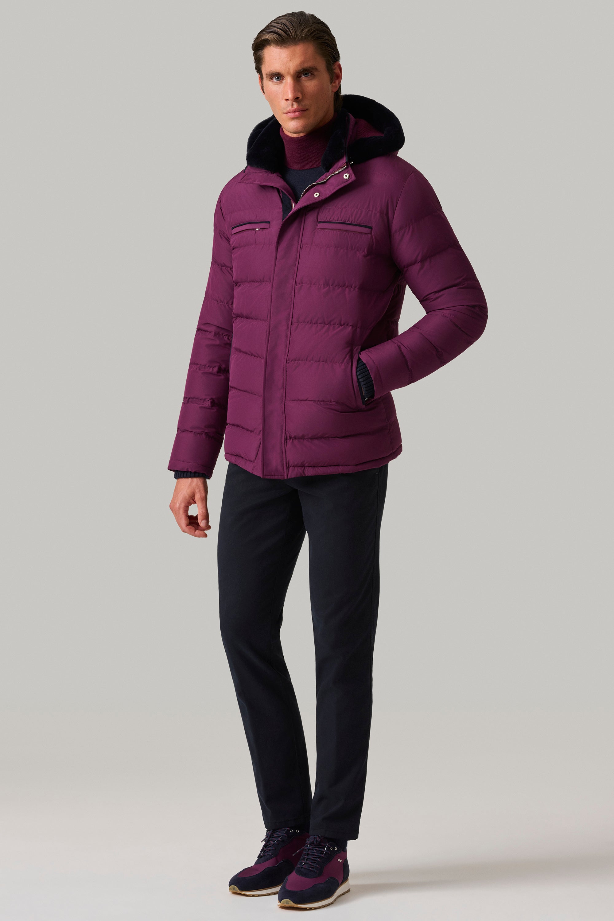 COURCHEVEL down jacket in ultra-light silk nylon