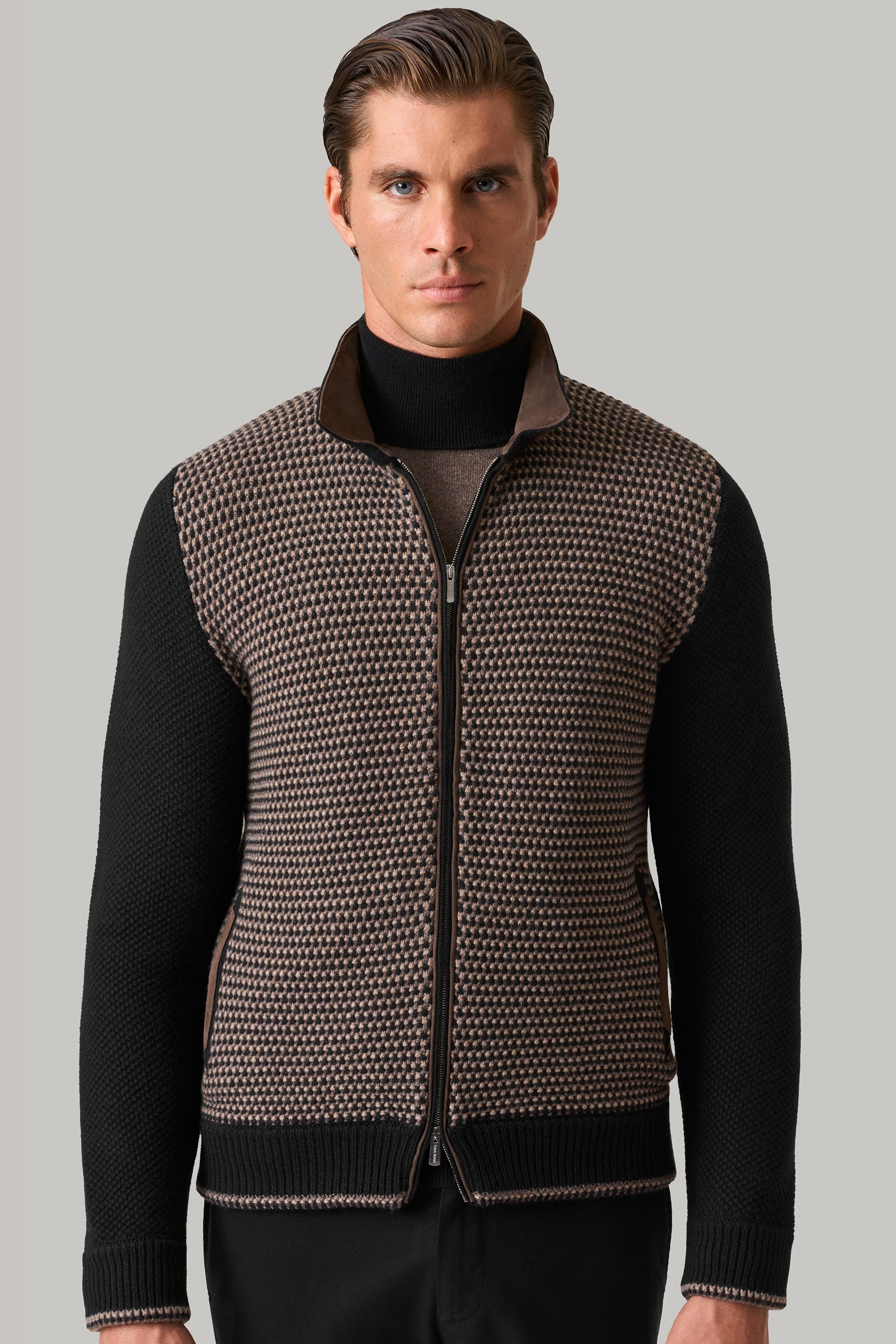 IAN Punto Jacquard Cardigan