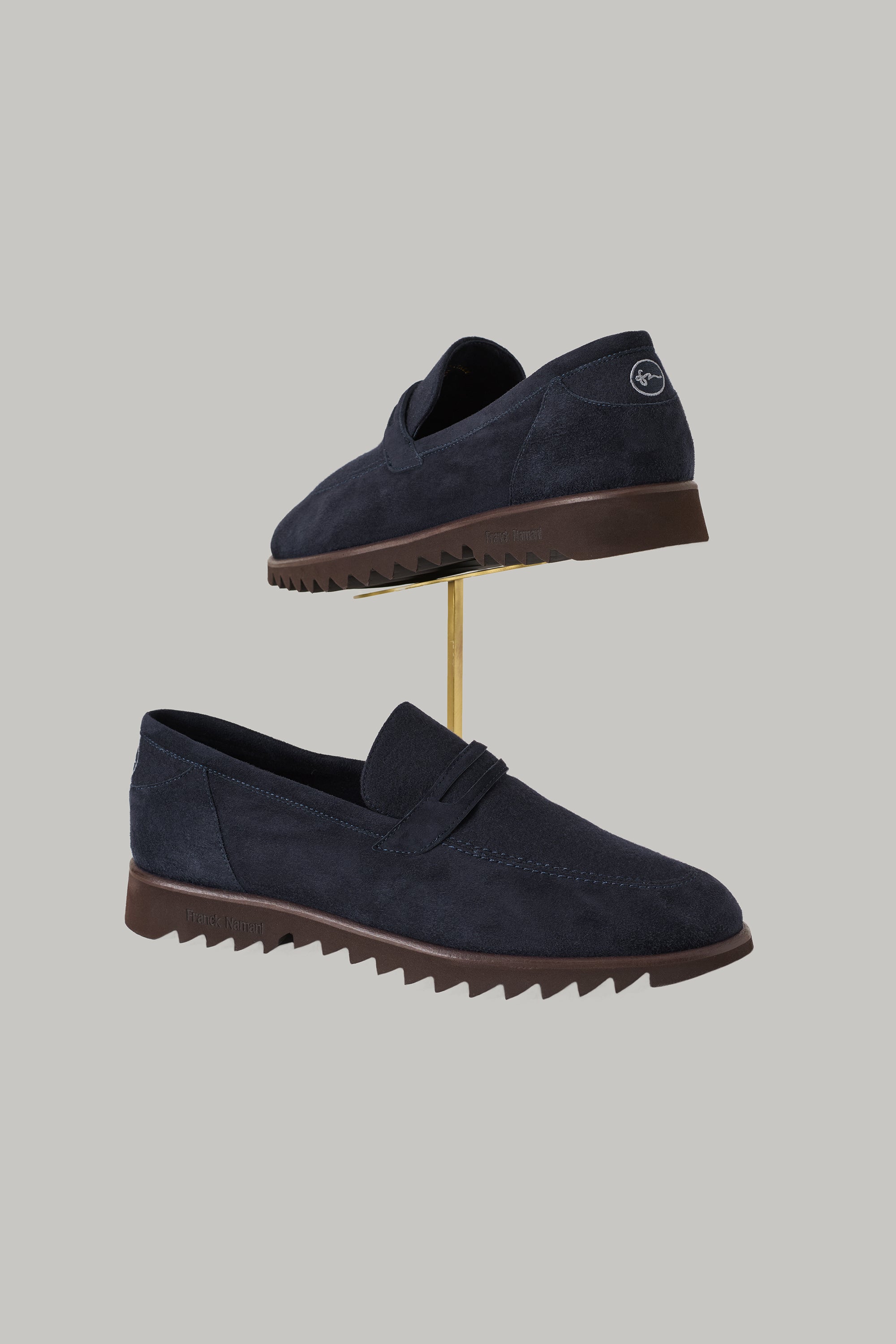 Mocassin BROOKLYN en suède et en ultimum cachemire felt
