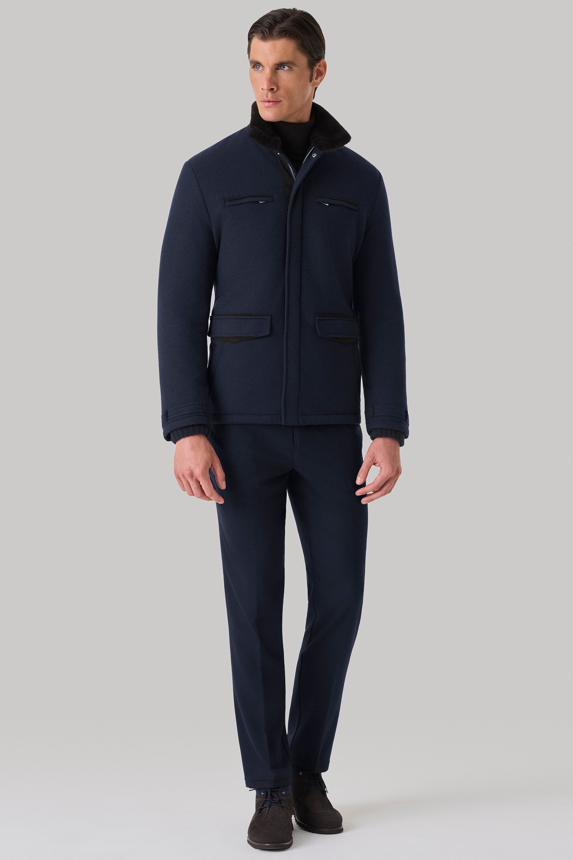 Parka Austin en ultimum cachemire felt et vison