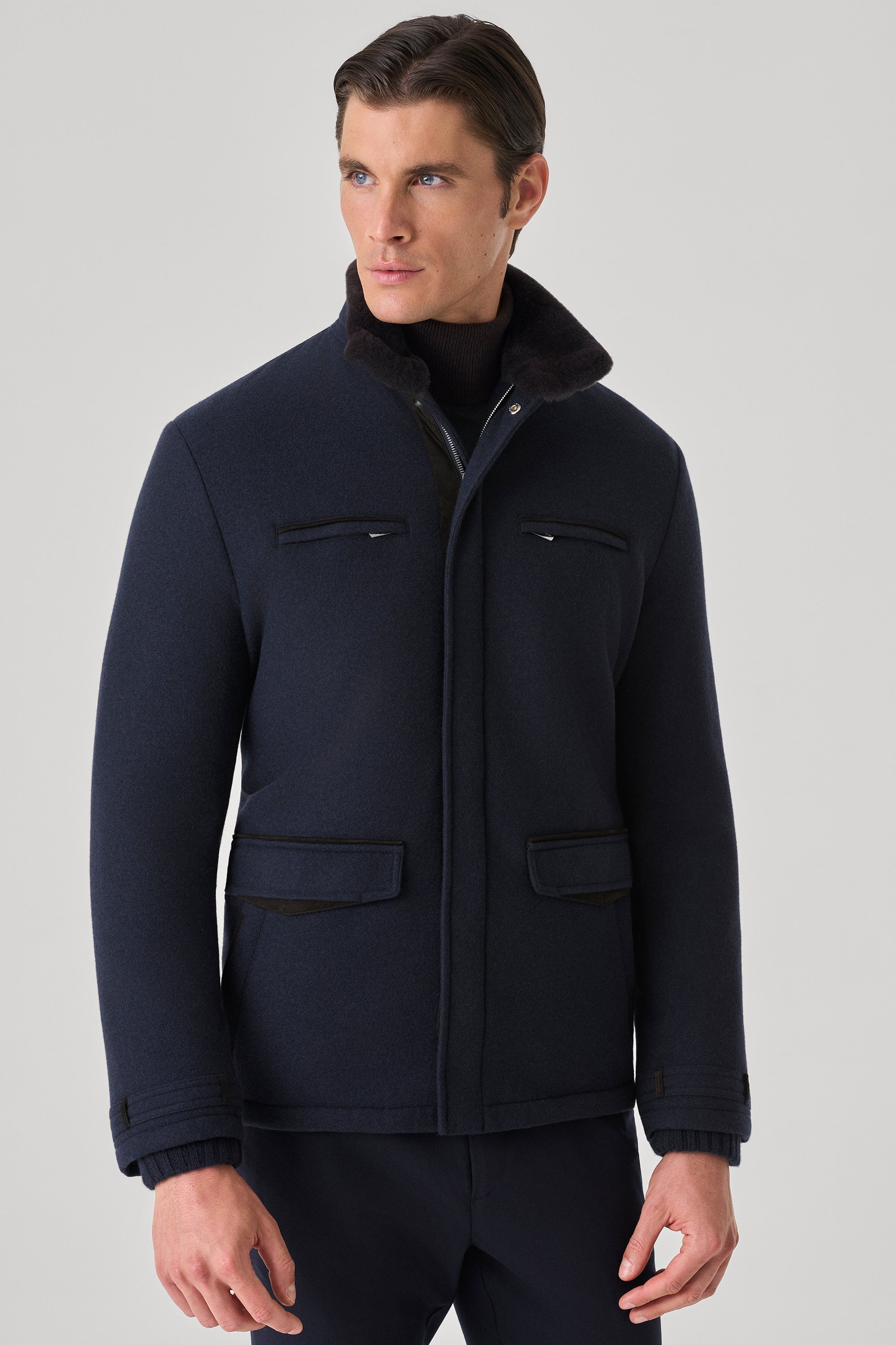 Parka Austin en ultimum cachemire felt et vison