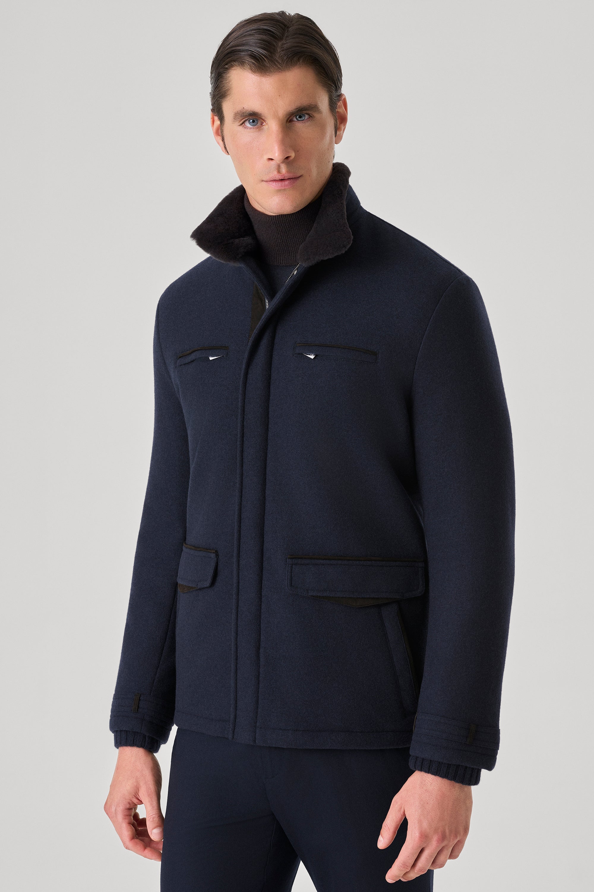 Parka Austin en ultimum cachemire felt et vison